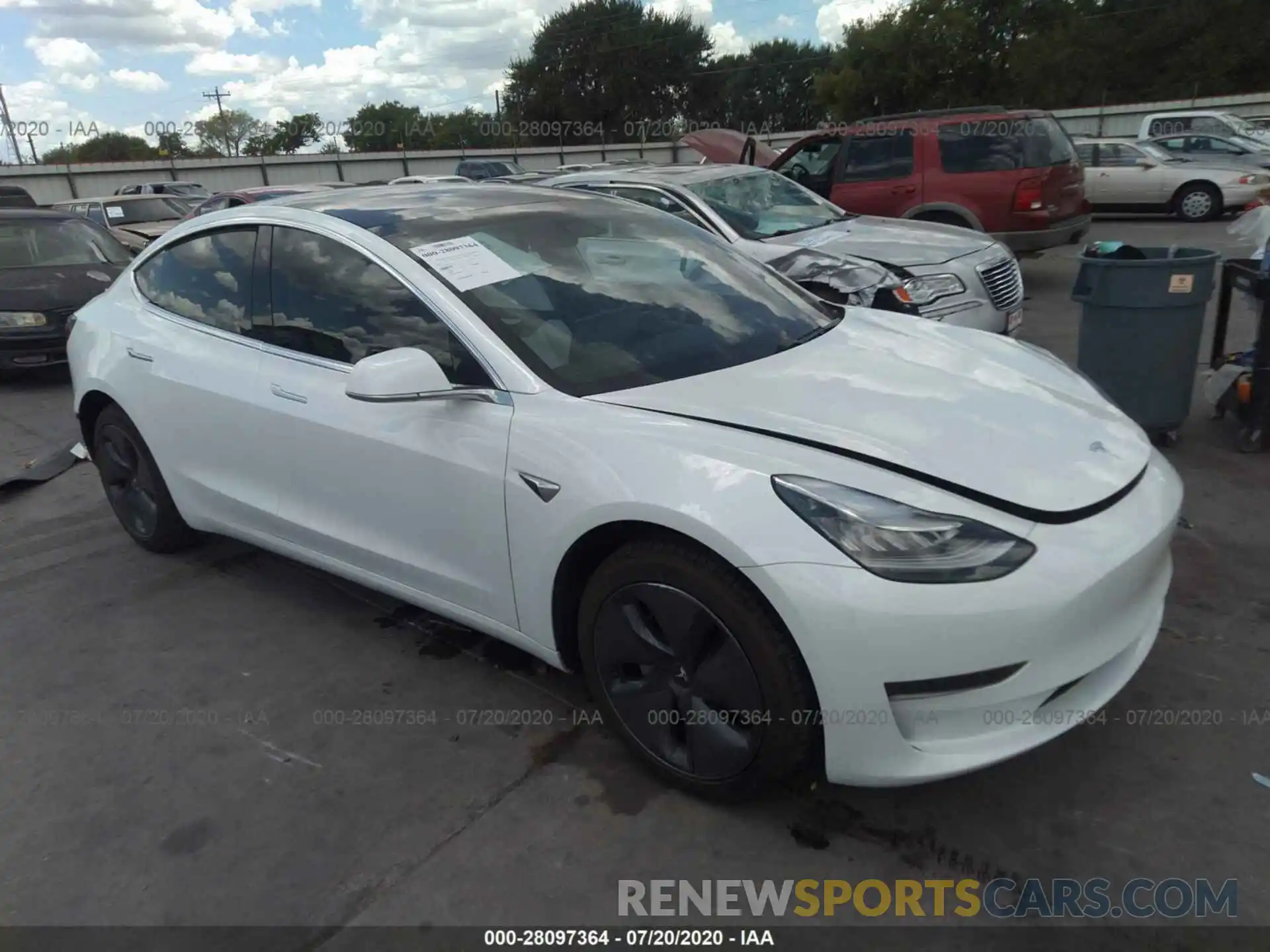 1 Photograph of a damaged car 5YJ3E1EA7LF591102 TESLA MODEL 3 2020