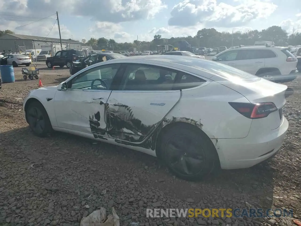 2 Photograph of a damaged car 5YJ3E1EA7LF598177 TESLA MODEL 3 2020