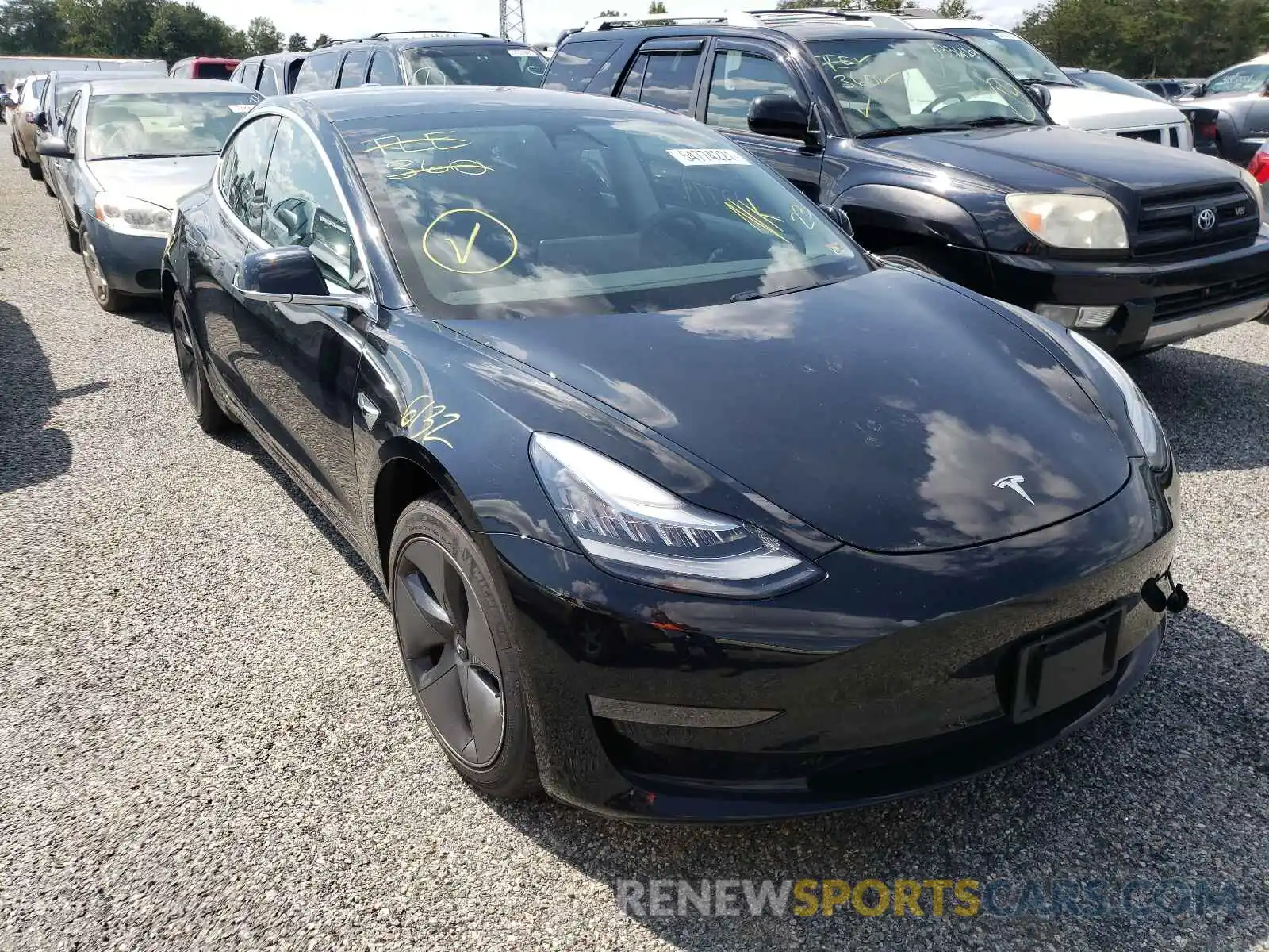 1 Photograph of a damaged car 5YJ3E1EA7LF611235 TESLA MODEL 3 2020