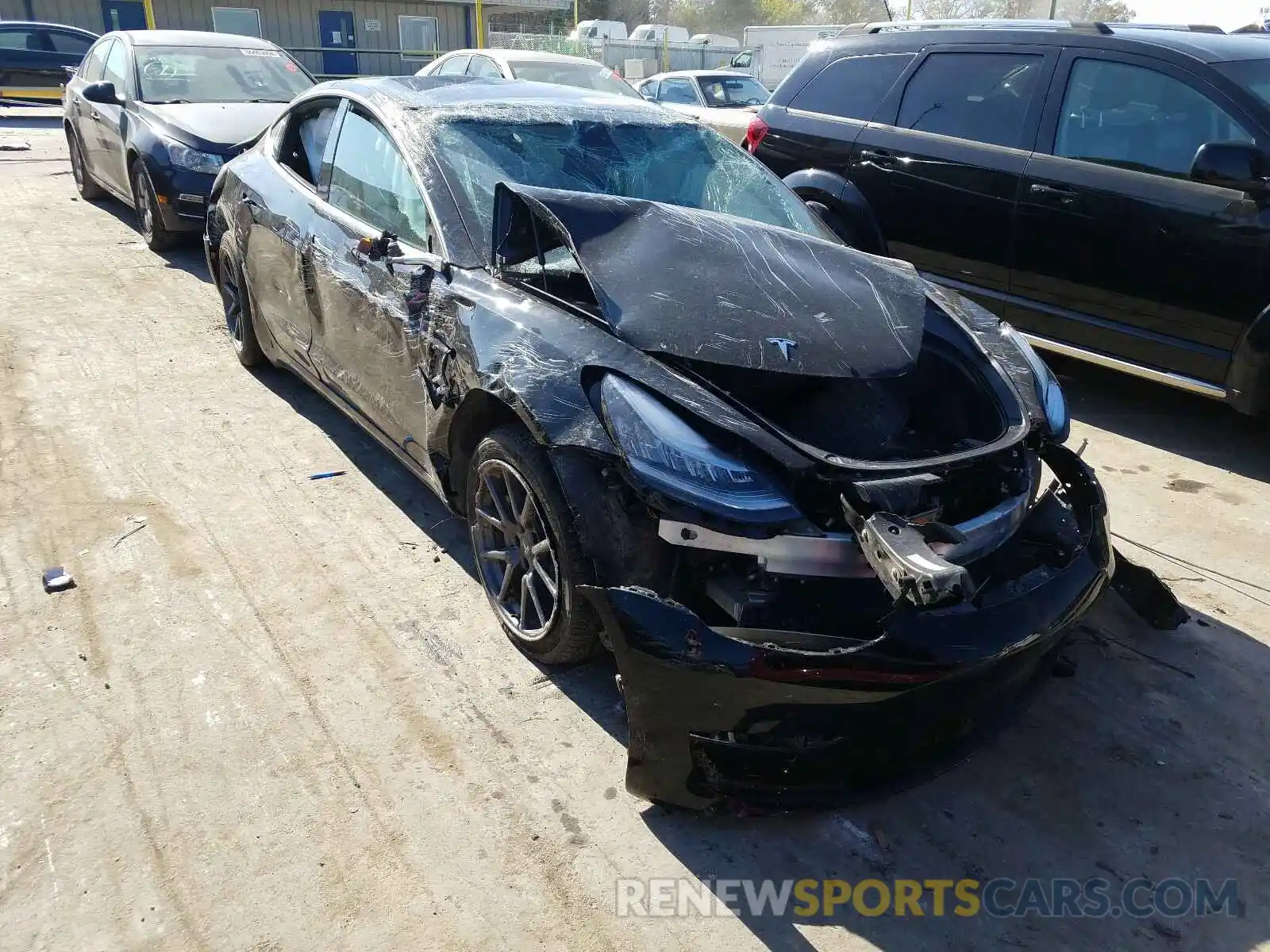 1 Photograph of a damaged car 5YJ3E1EA7LF611302 TESLA MODEL 3 2020