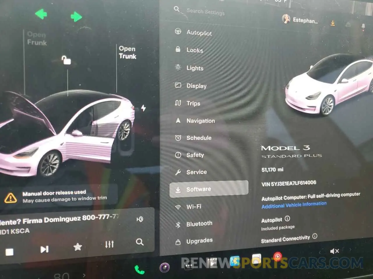 9 Photograph of a damaged car 5YJ3E1EA7LF614006 TESLA MODEL 3 2020