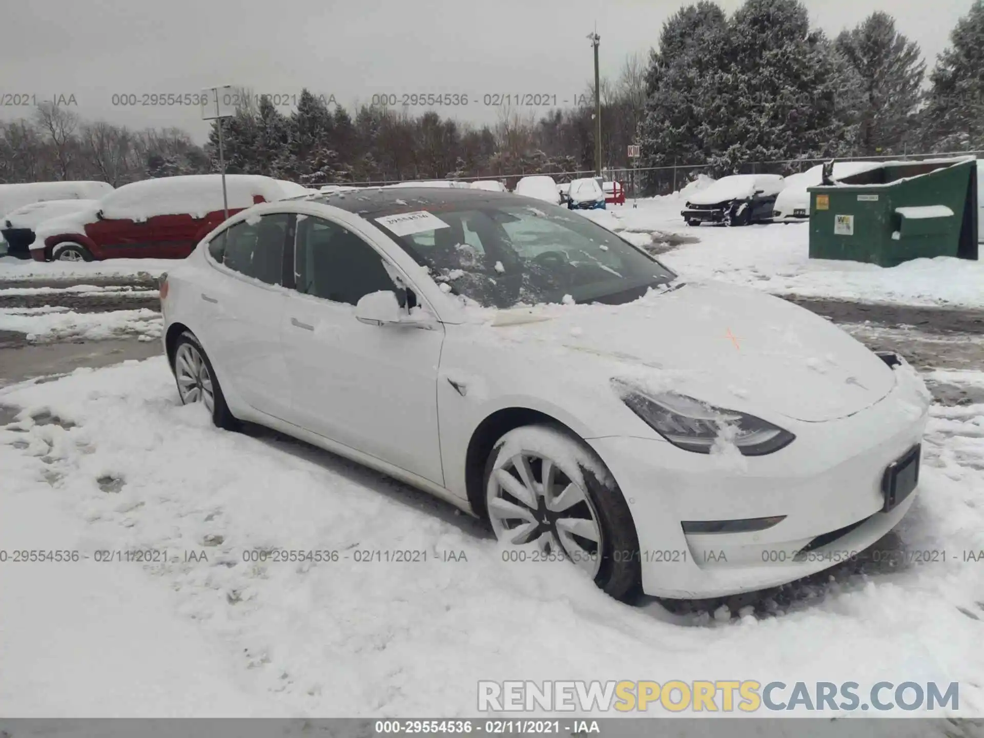 1 Photograph of a damaged car 5YJ3E1EA7LF614247 TESLA MODEL 3 2020