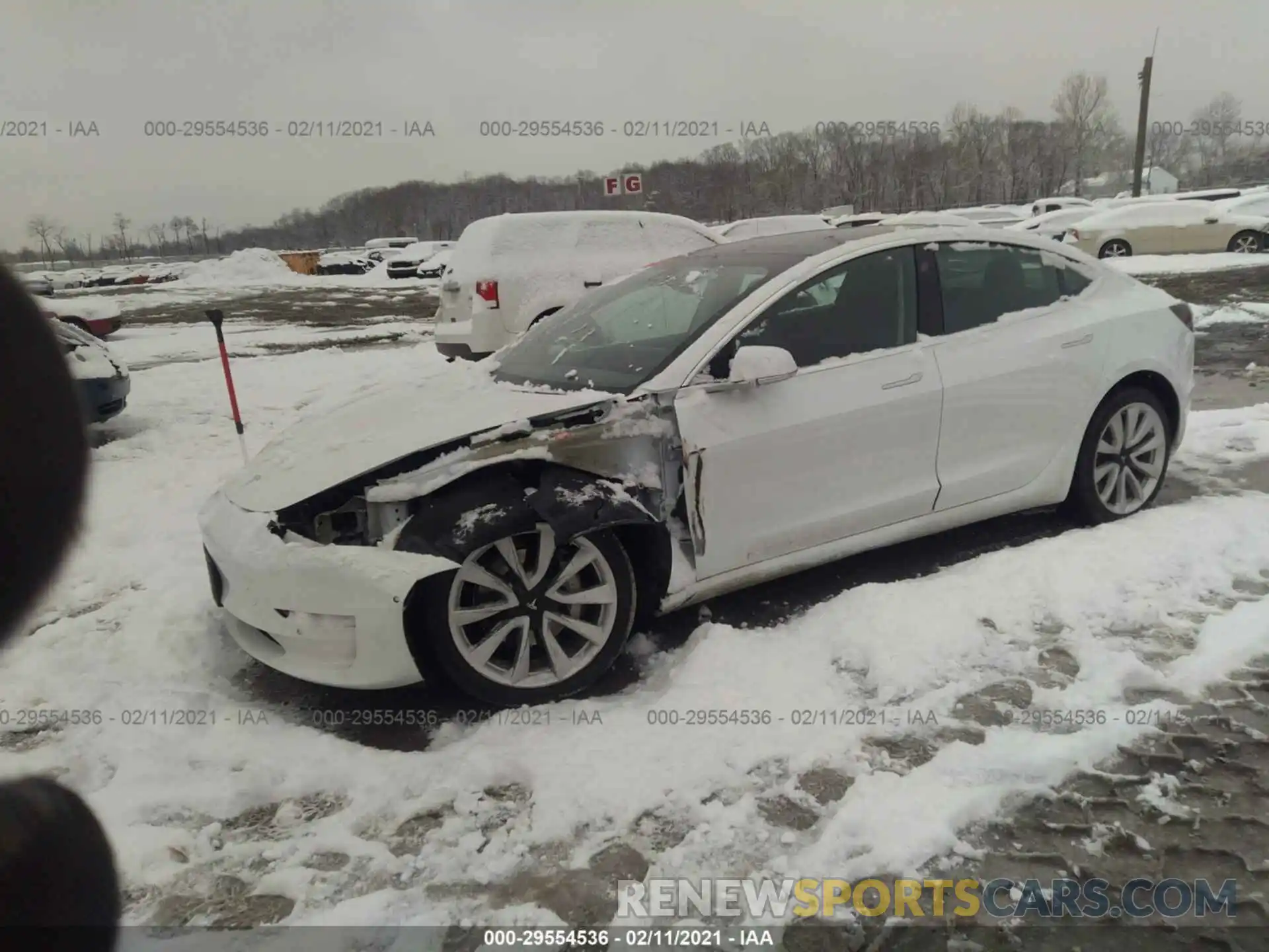 2 Photograph of a damaged car 5YJ3E1EA7LF614247 TESLA MODEL 3 2020