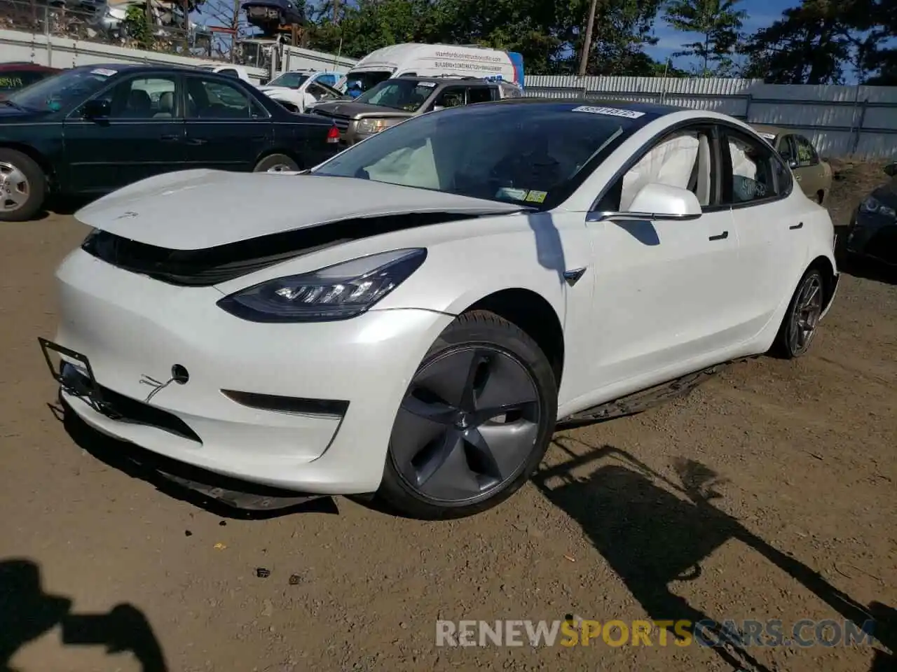 2 Photograph of a damaged car 5YJ3E1EA7LF660127 TESLA MODEL 3 2020