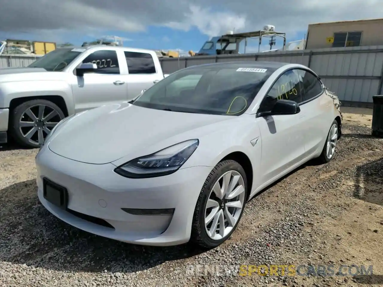 2 Photograph of a damaged car 5YJ3E1EA7LF661939 TESLA MODEL 3 2020