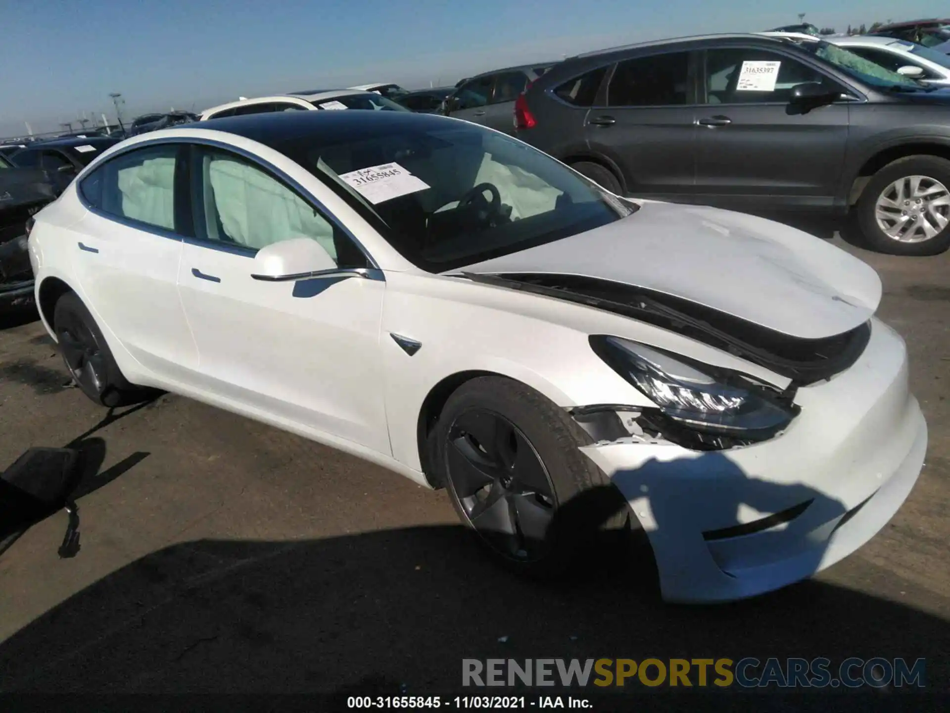 1 Photograph of a damaged car 5YJ3E1EA7LF706846 TESLA MODEL 3 2020