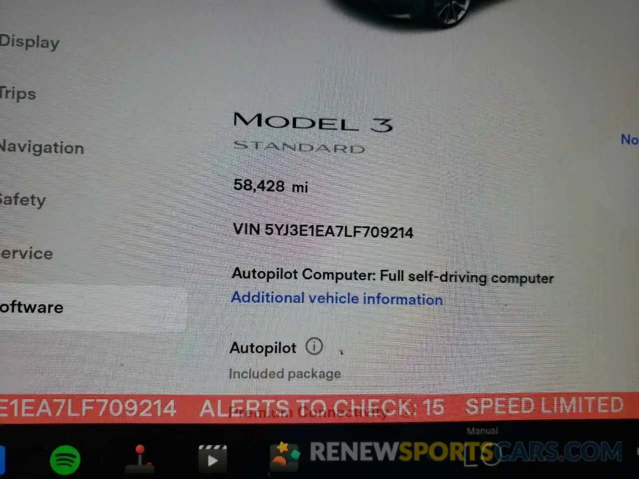 8 Photograph of a damaged car 5YJ3E1EA7LF709214 TESLA MODEL 3 2020