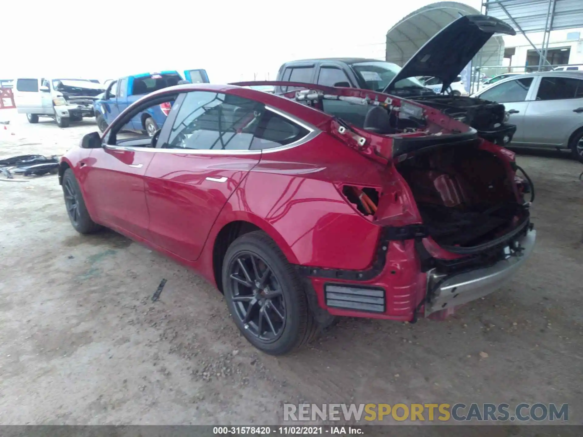 3 Photograph of a damaged car 5YJ3E1EA7LF718785 TESLA MODEL 3 2020