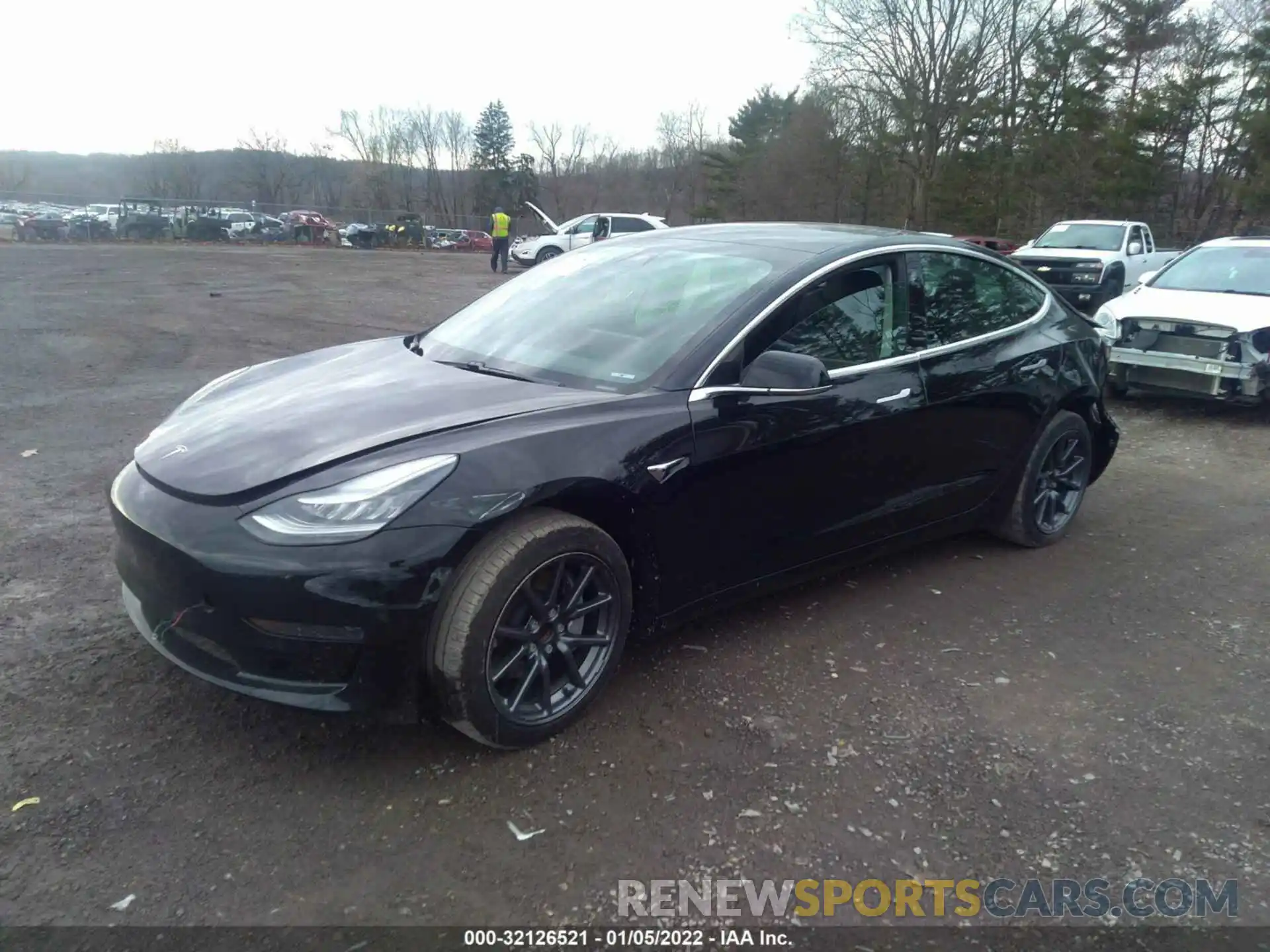 2 Photograph of a damaged car 5YJ3E1EA7LF736557 TESLA MODEL 3 2020