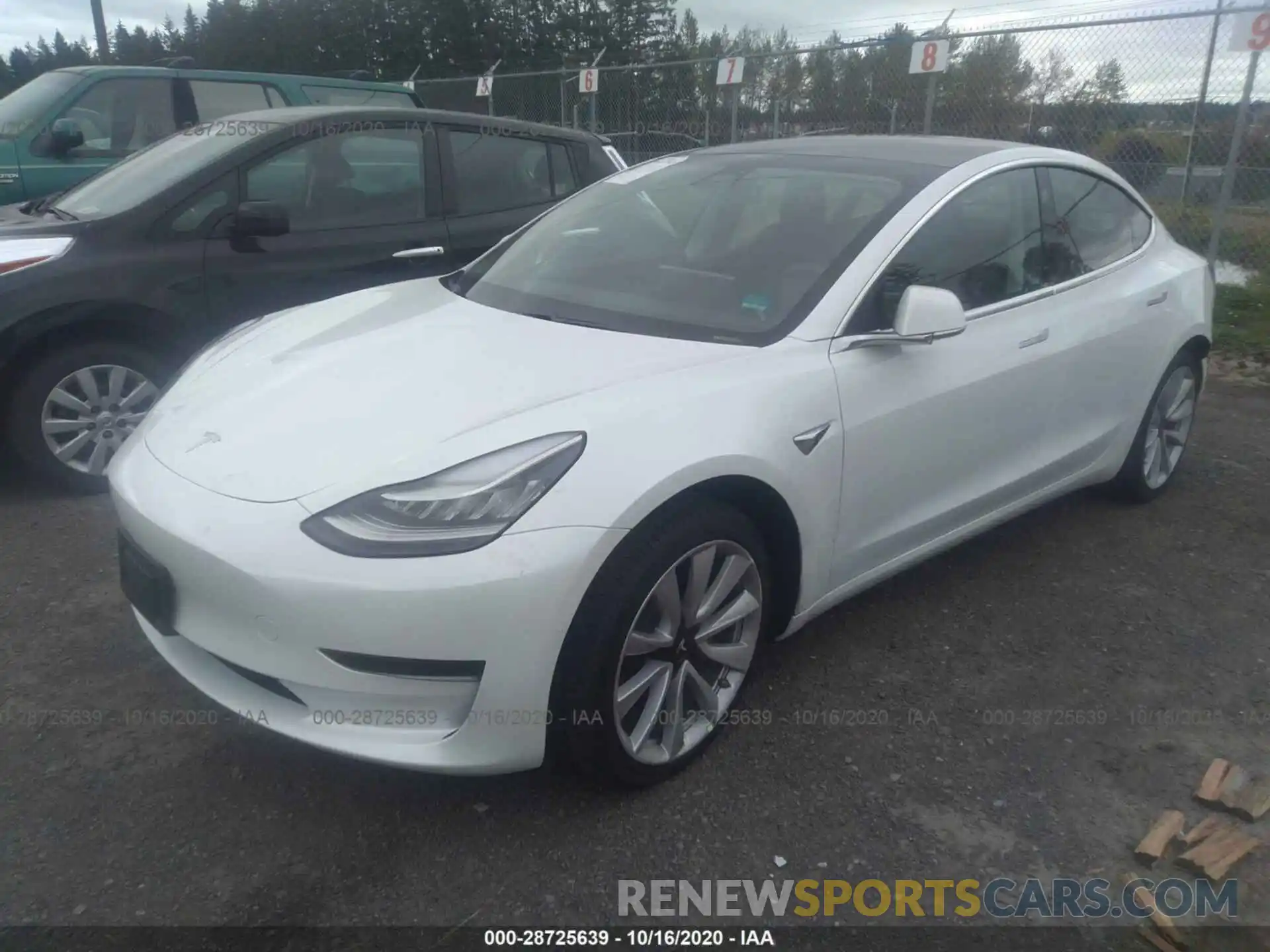 2 Photograph of a damaged car 5YJ3E1EA7LF745887 TESLA MODEL 3 2020