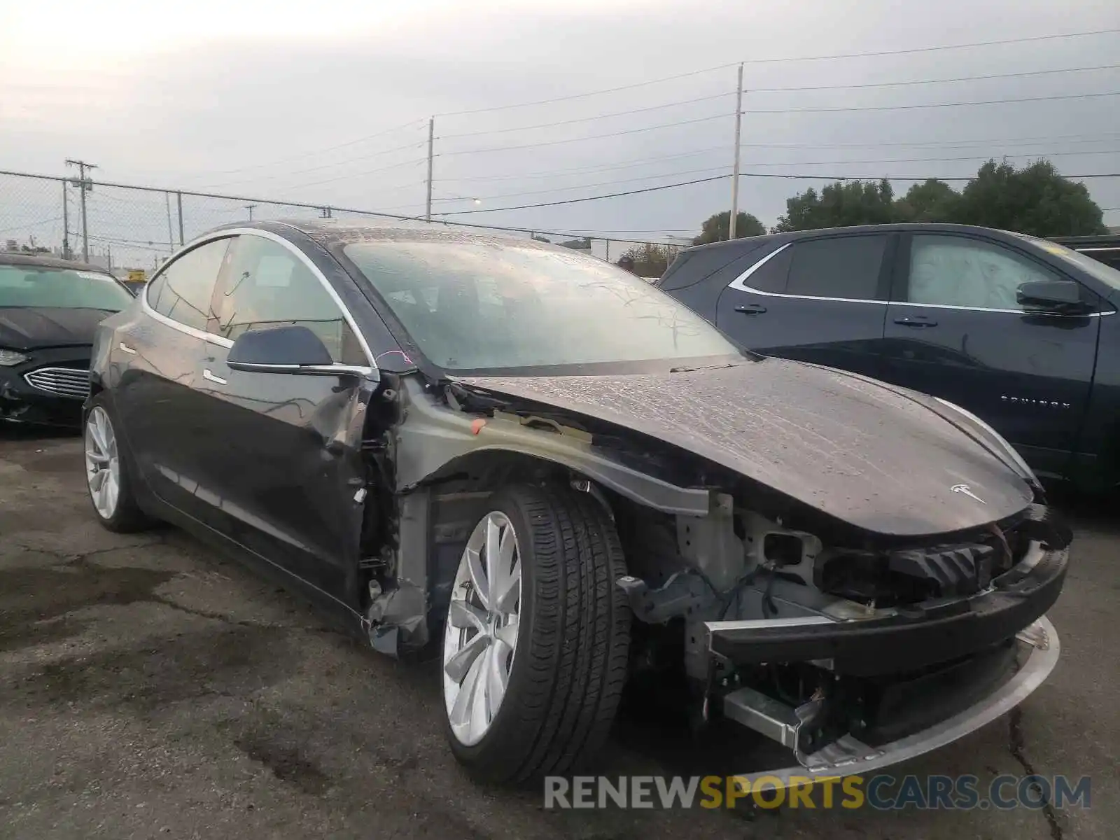 1 Photograph of a damaged car 5YJ3E1EA7LF783765 TESLA MODEL 3 2020