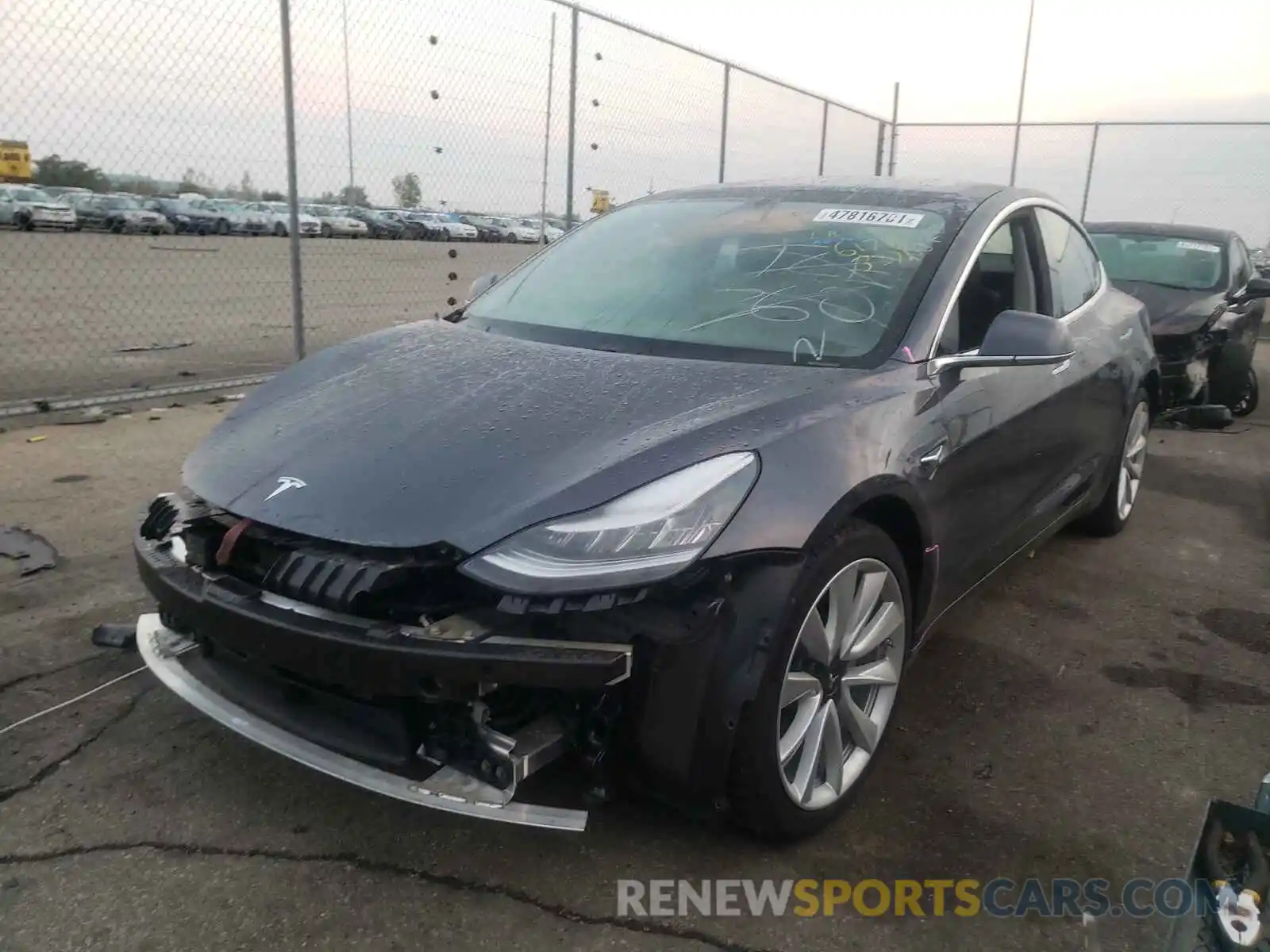 2 Photograph of a damaged car 5YJ3E1EA7LF783765 TESLA MODEL 3 2020