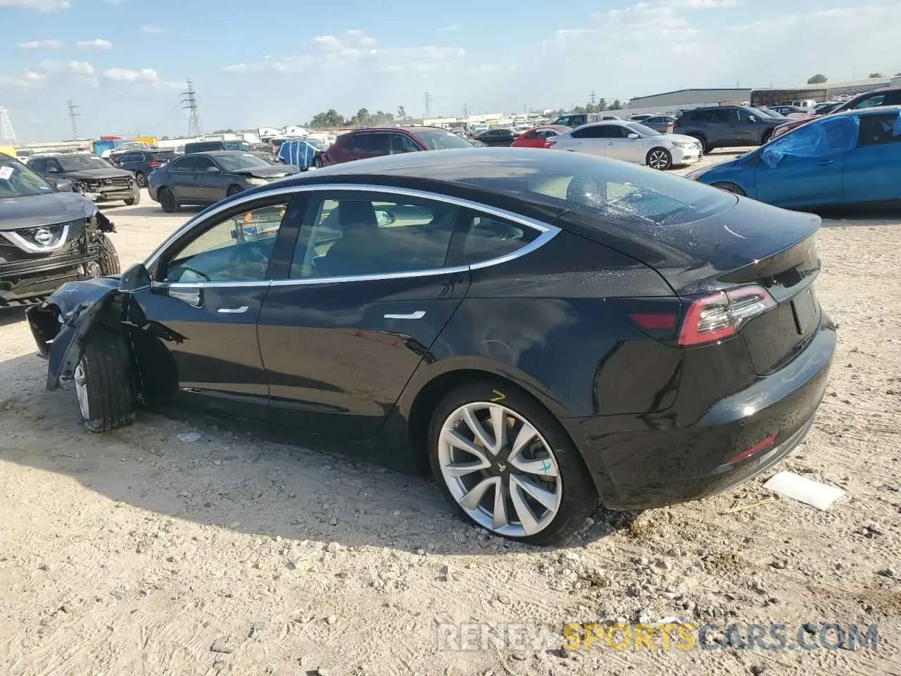 2 Photograph of a damaged car 5YJ3E1EA7LF785533 TESLA MODEL 3 2020
