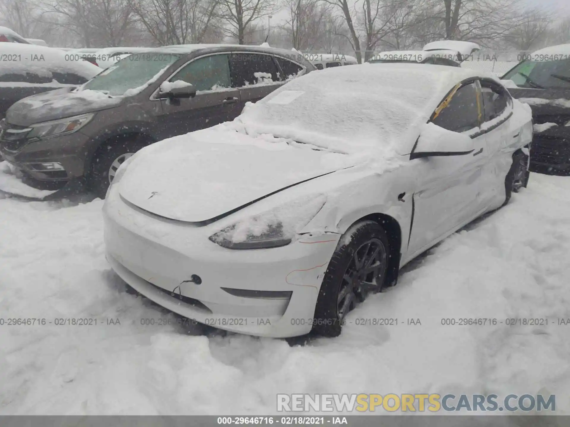 2 Photograph of a damaged car 5YJ3E1EA7LF793227 TESLA MODEL 3 2020