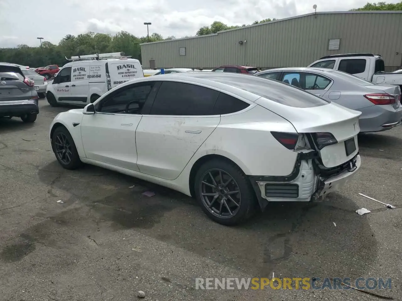 2 Photograph of a damaged car 5YJ3E1EA7LF797293 TESLA MODEL 3 2020