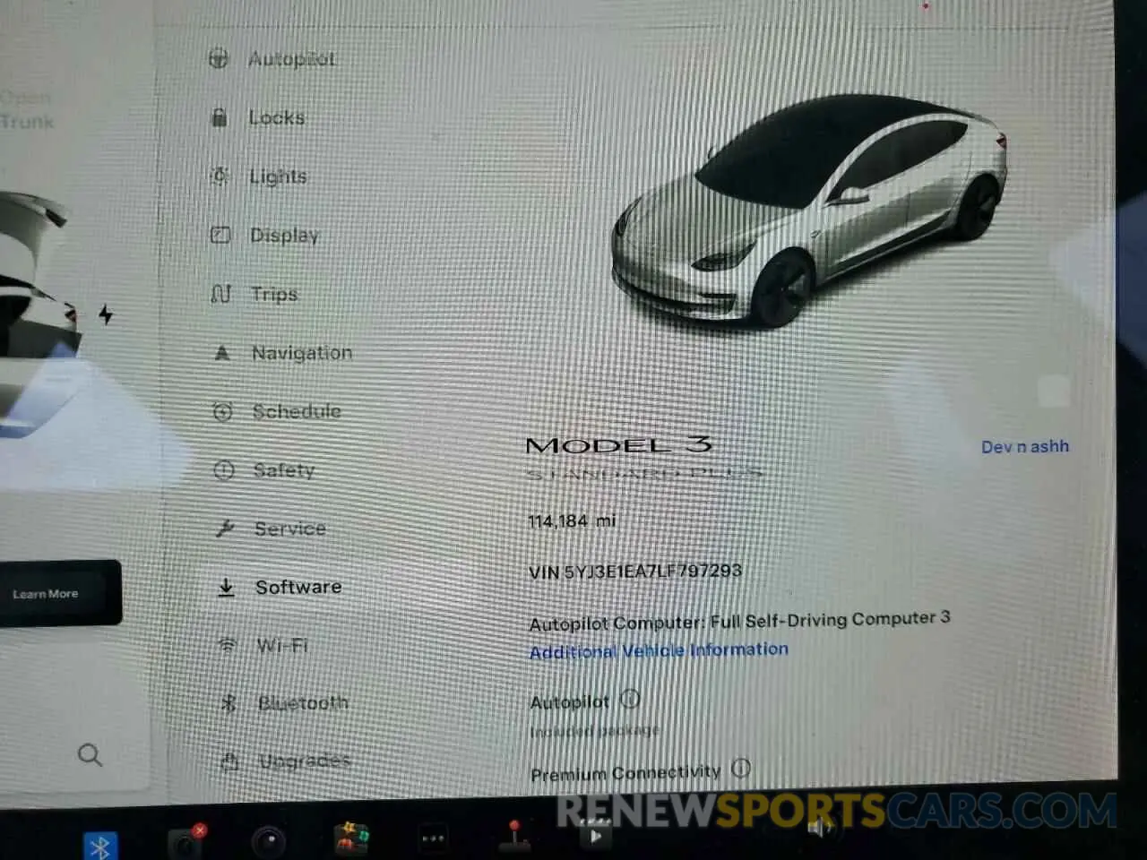 9 Photograph of a damaged car 5YJ3E1EA7LF797293 TESLA MODEL 3 2020