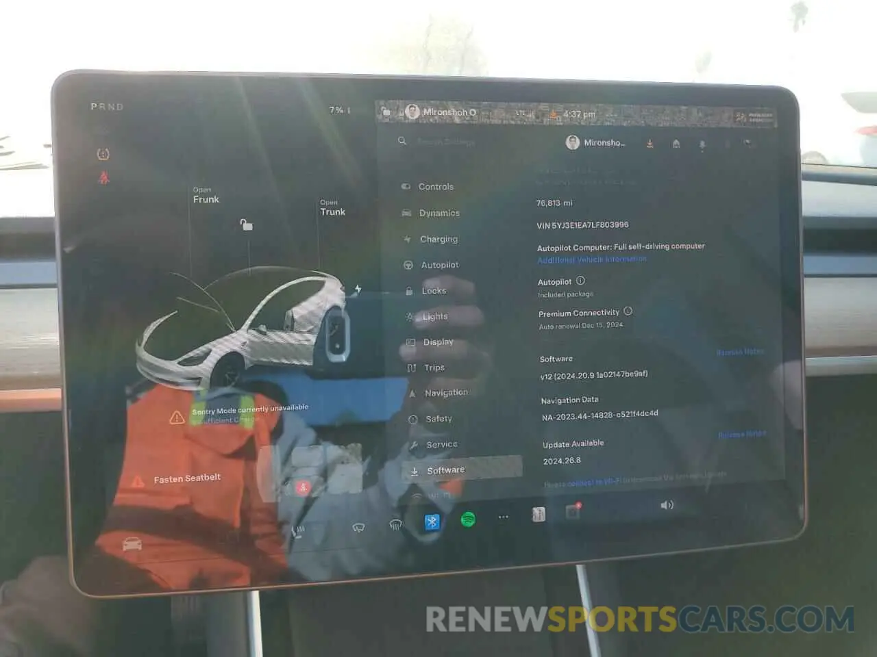 9 Photograph of a damaged car 5YJ3E1EA7LF803996 TESLA MODEL 3 2020
