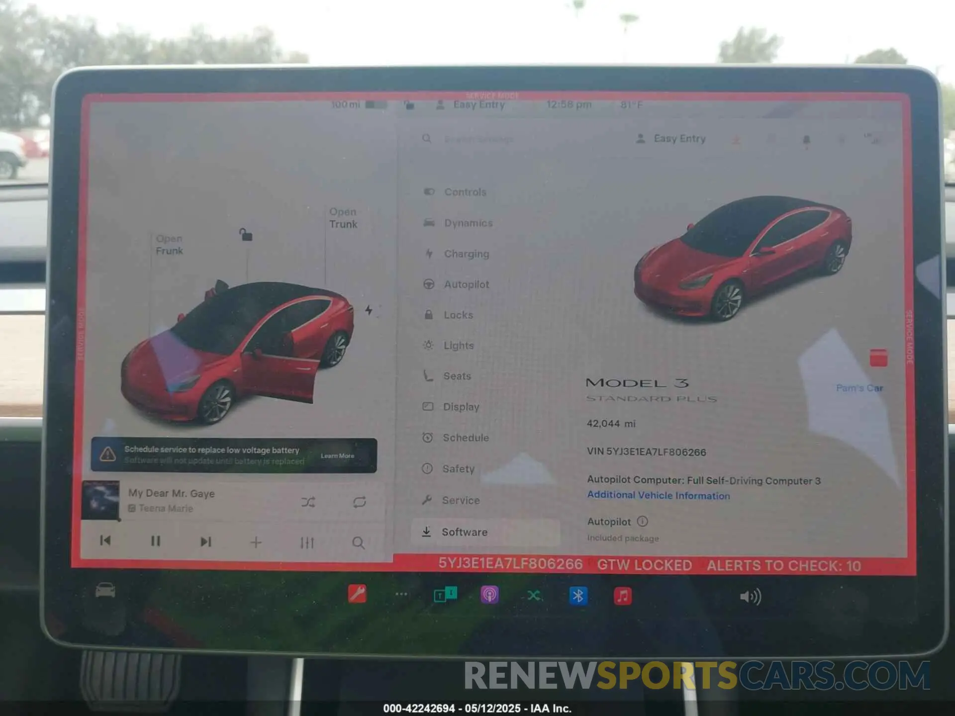 19 Photograph of a damaged car 5YJ3E1EA7LF806266 TESLA MODEL 3 2020
