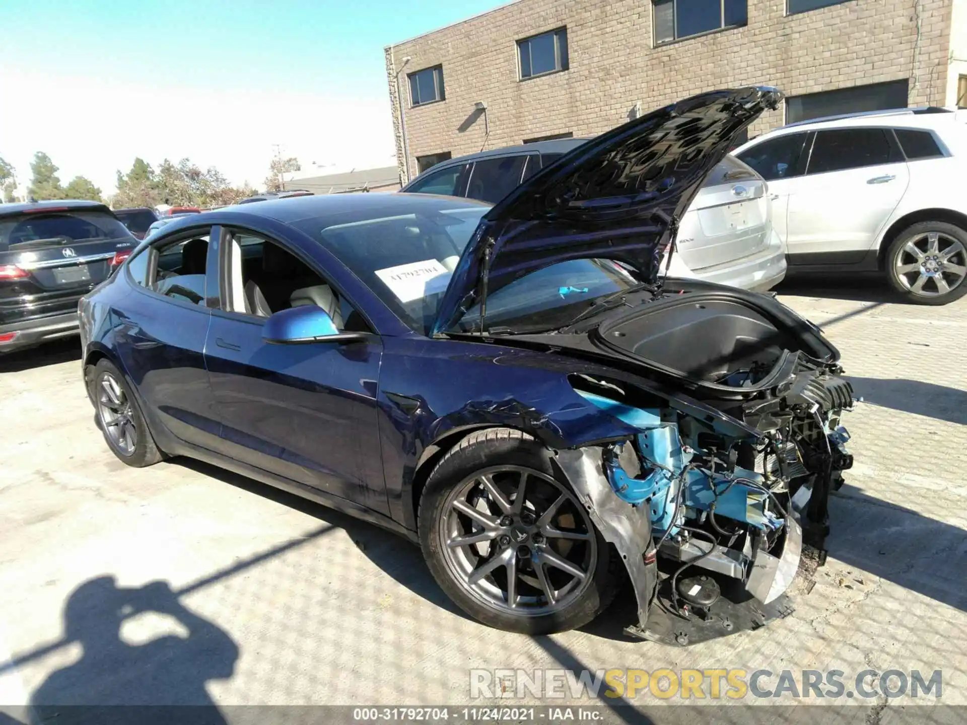 1 Photograph of a damaged car 5YJ3E1EA7LF807644 TESLA MODEL 3 2020