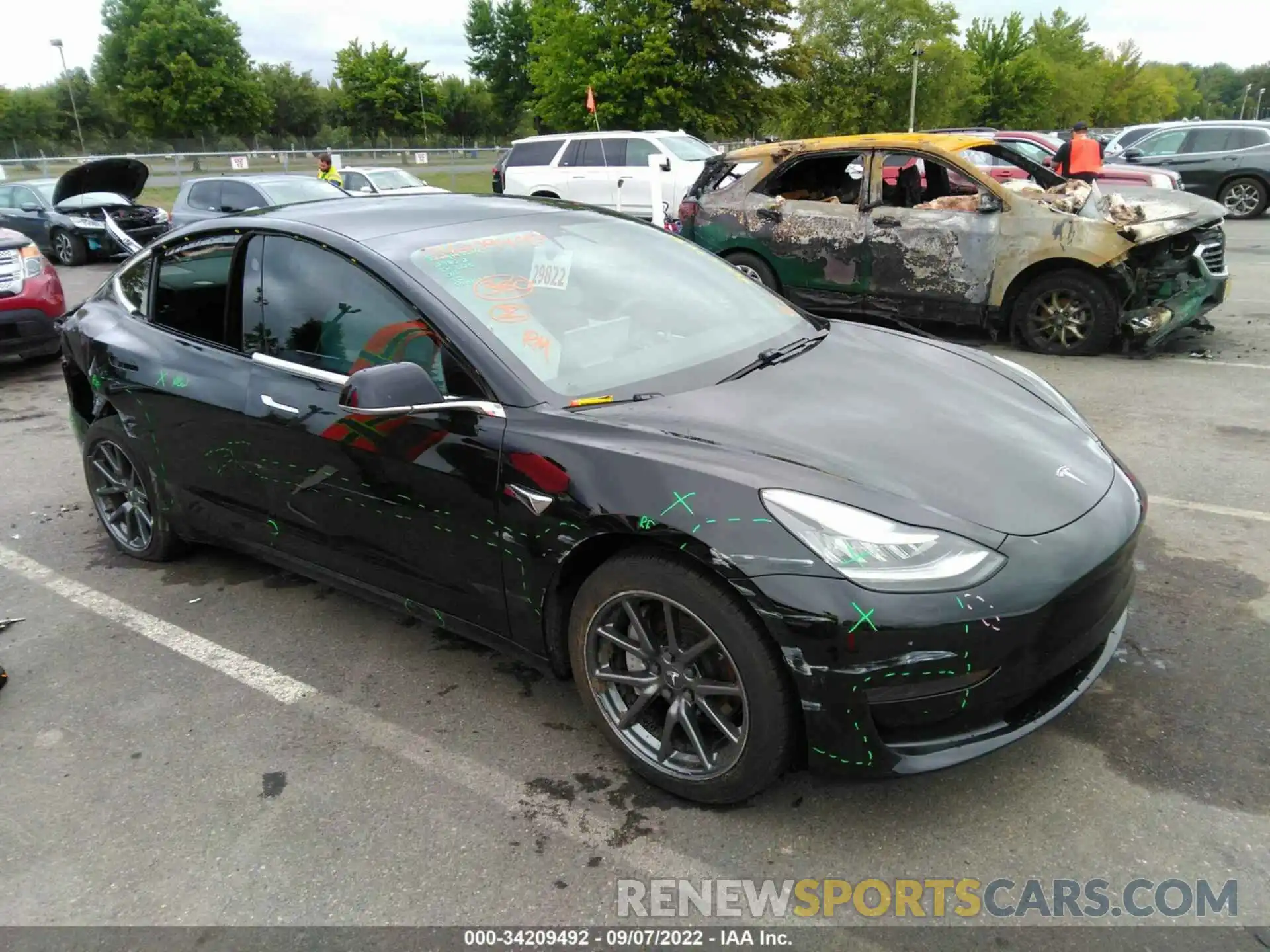 1 Photograph of a damaged car 5YJ3E1EA7LF808065 TESLA MODEL 3 2020