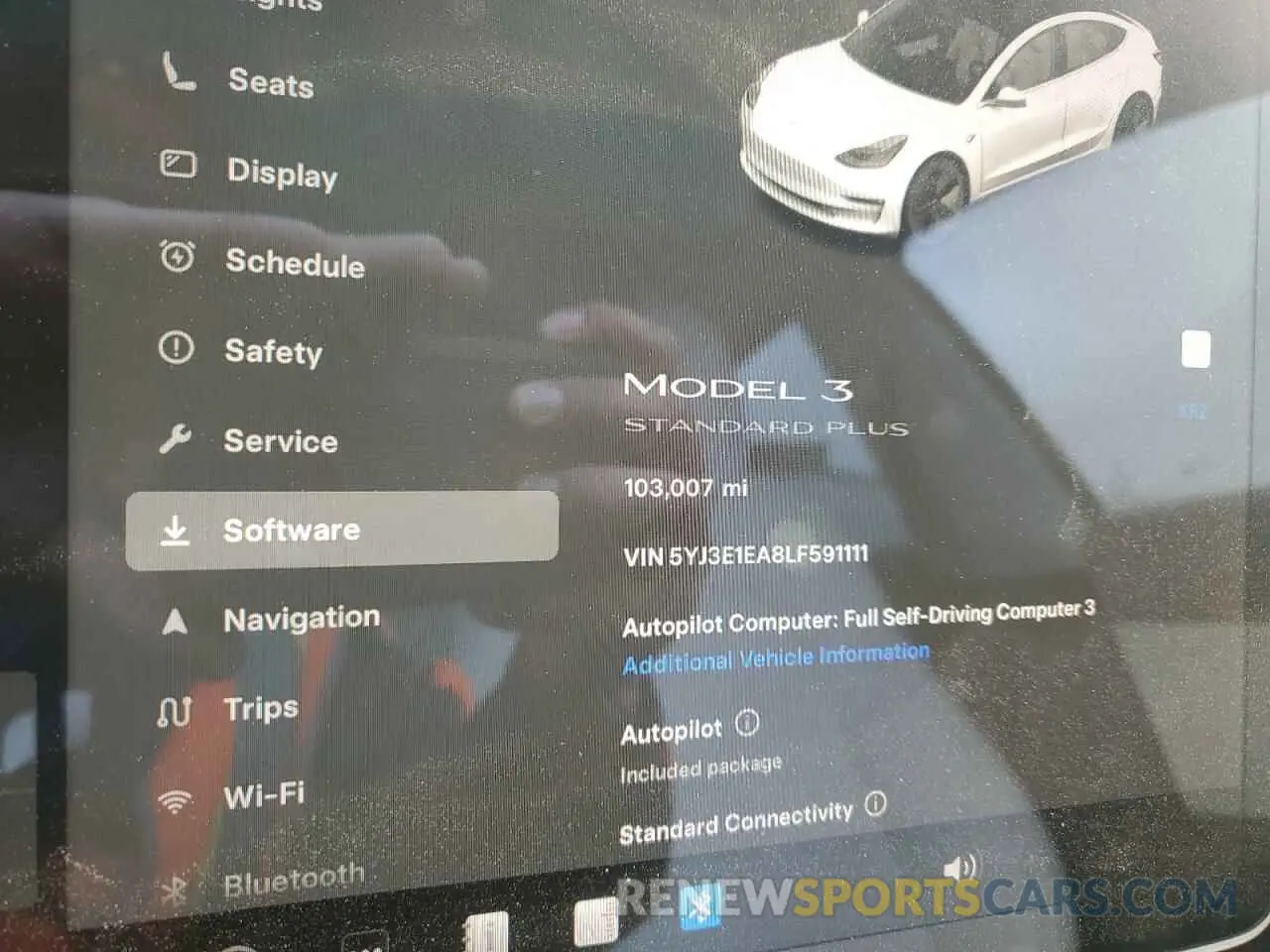 9 Photograph of a damaged car 5YJ3E1EA8LF591111 TESLA MODEL 3 2020