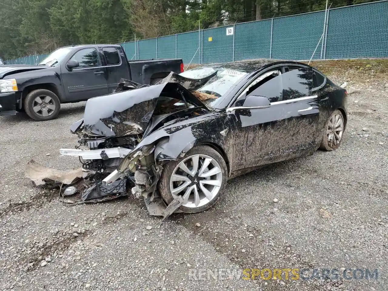 1 Photograph of a damaged car 5YJ3E1EA8LF609333 TESLA MODEL 3 2020