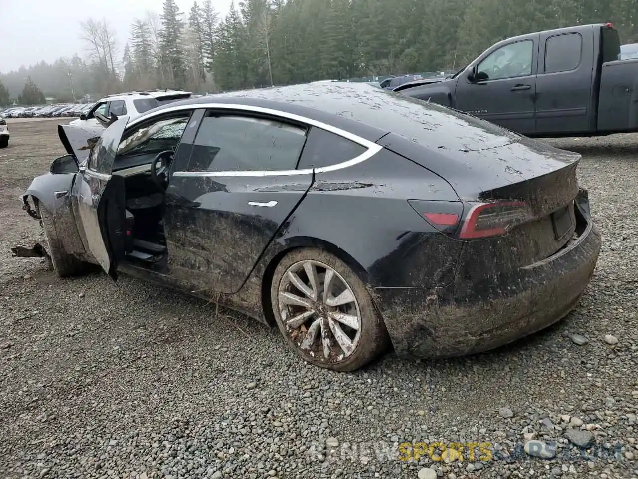 2 Photograph of a damaged car 5YJ3E1EA8LF609333 TESLA MODEL 3 2020