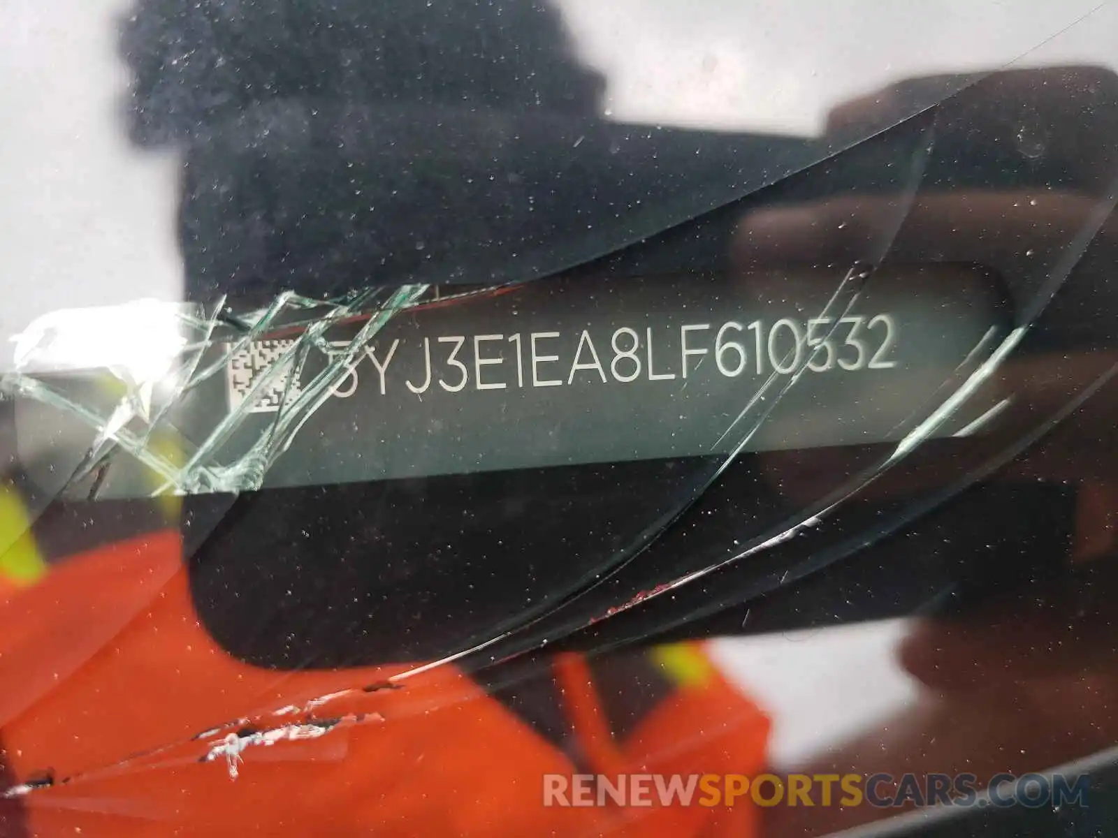 10 Photograph of a damaged car 5YJ3E1EA8LF610532 TESLA MODEL 3 2020