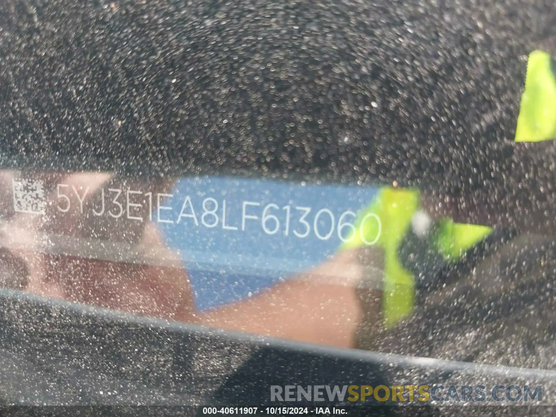 9 Photograph of a damaged car 5YJ3E1EA8LF613060 TESLA MODEL 3 2020