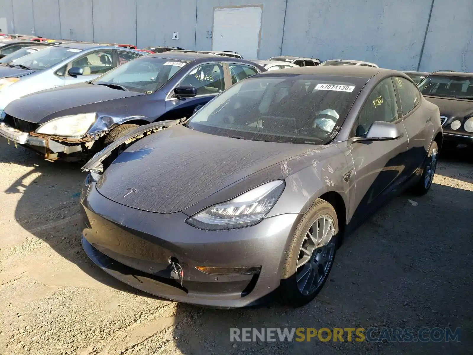 1 Photograph of a damaged car 5YJ3E1EA8LF631882 TESLA MODEL 3 2020