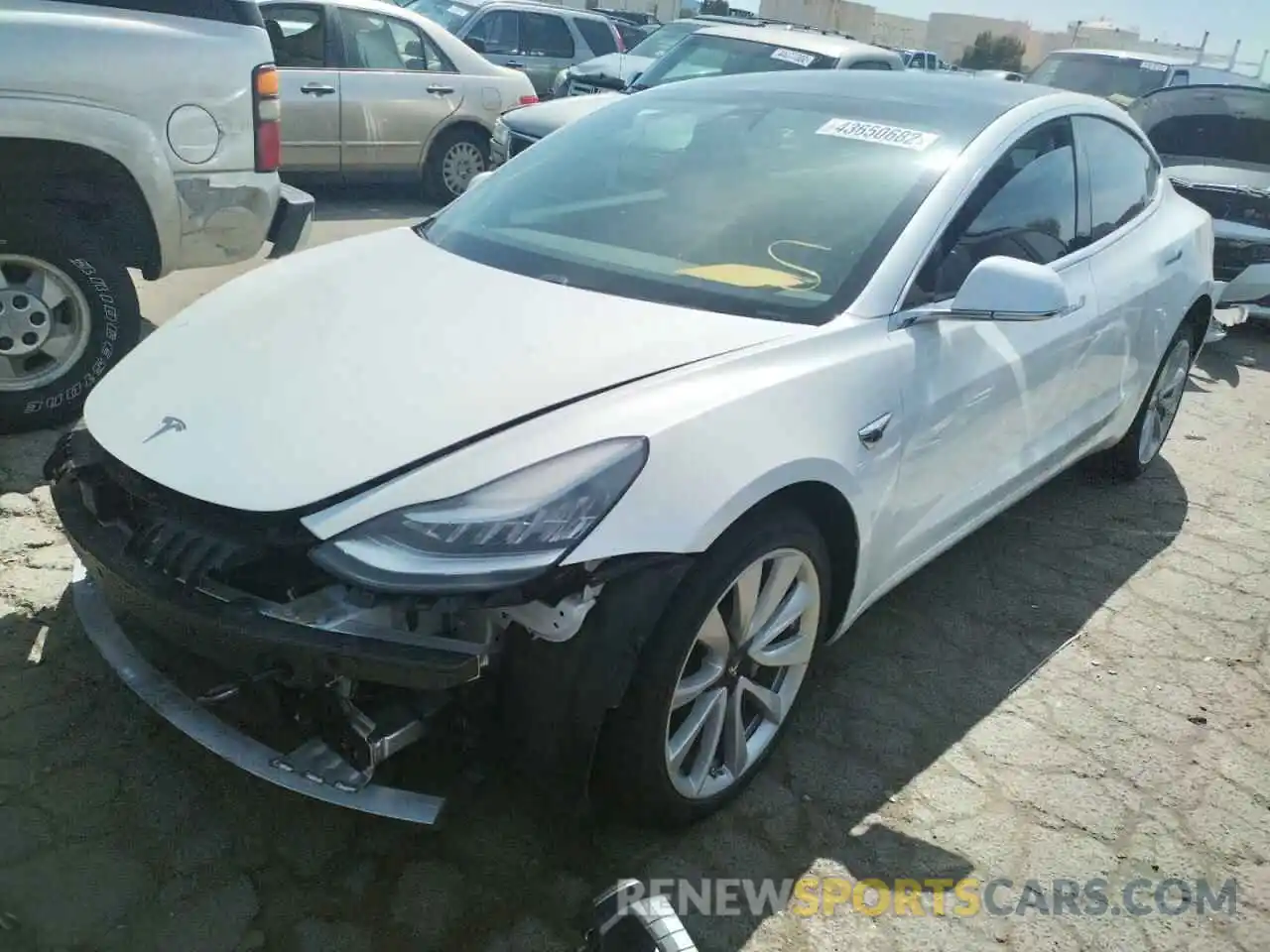 2 Photograph of a damaged car 5YJ3E1EA8LF632708 TESLA MODEL 3 2020