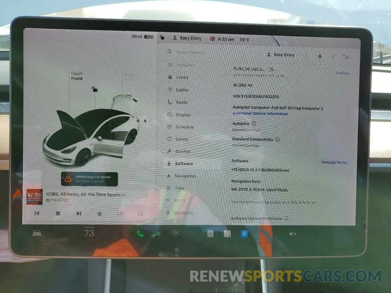 9 Photograph of a damaged car 5YJ3E1EA8LF633213 TESLA MODEL 3 2020