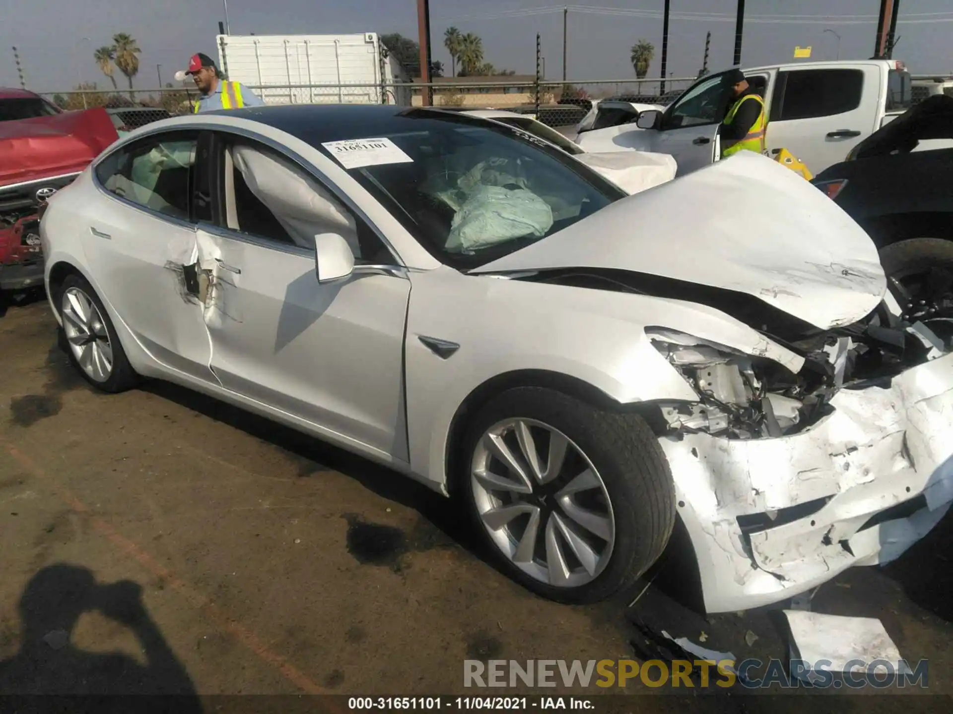 1 Photograph of a damaged car 5YJ3E1EA8LF634314 TESLA MODEL 3 2020