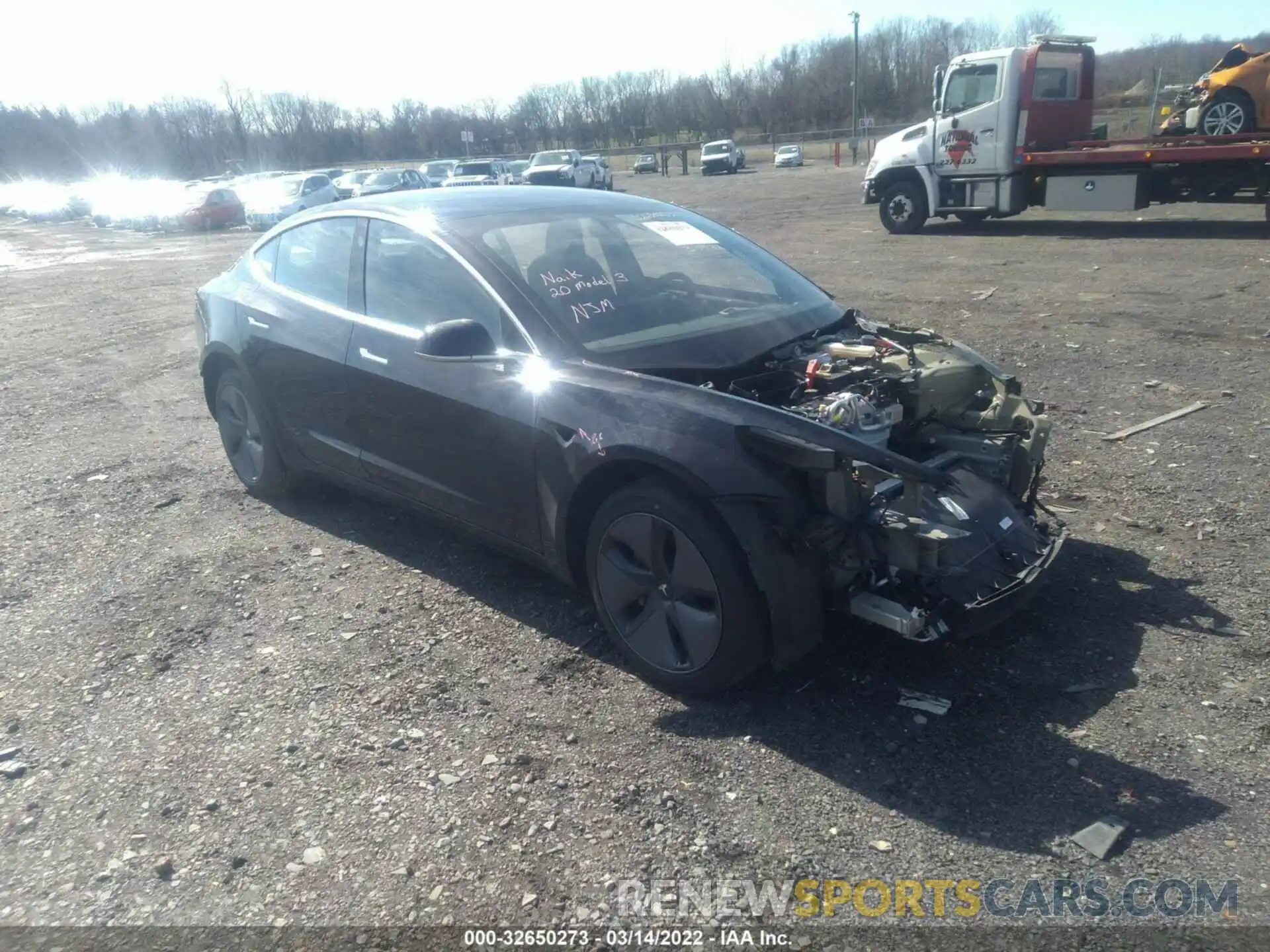 1 Photograph of a damaged car 5YJ3E1EA8LF657589 TESLA MODEL 3 2020