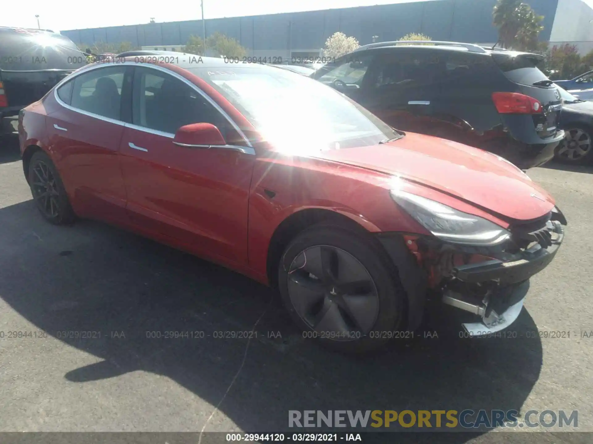 1 Photograph of a damaged car 5YJ3E1EA8LF658287 TESLA MODEL 3 2020