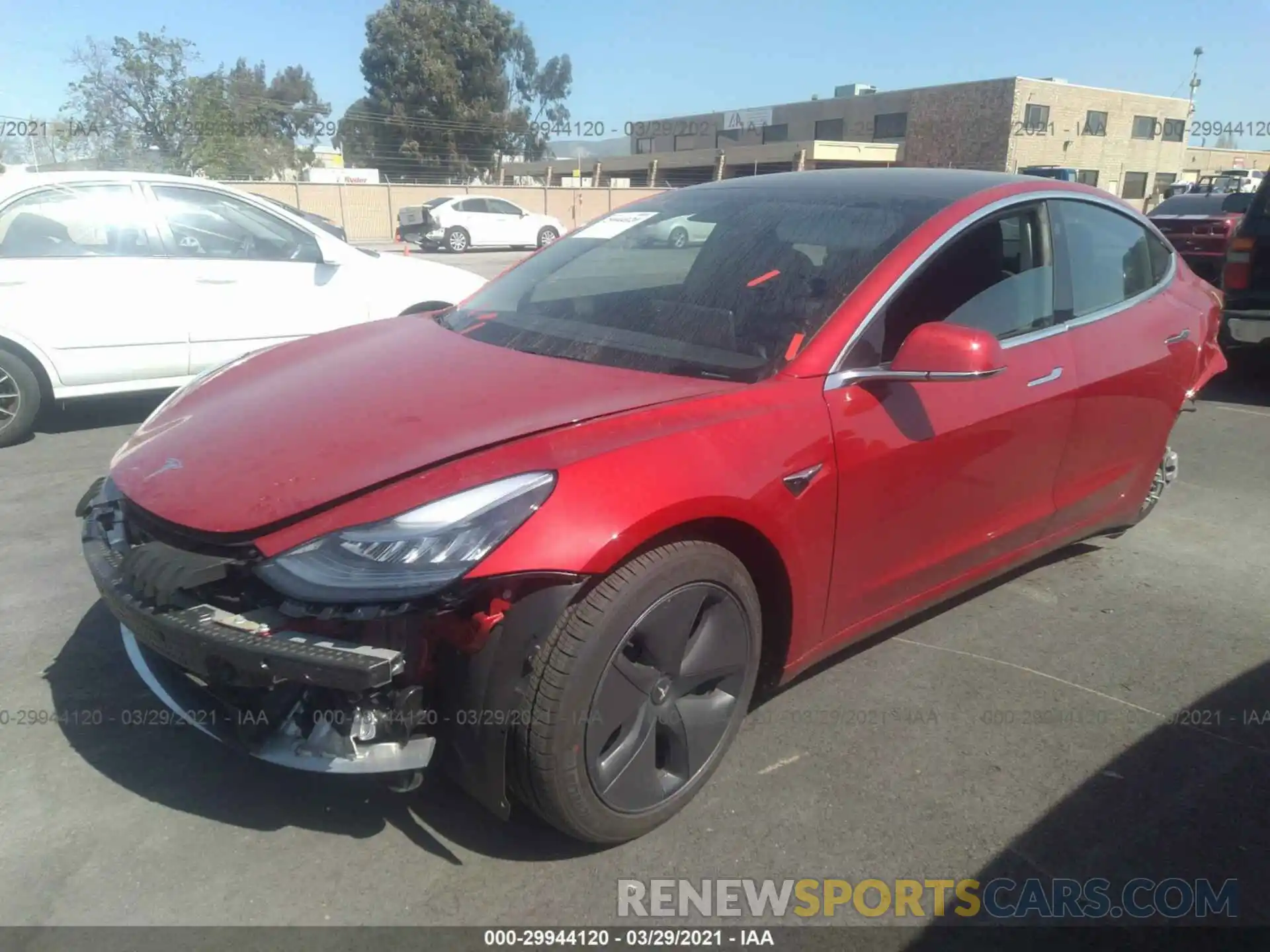 2 Photograph of a damaged car 5YJ3E1EA8LF658287 TESLA MODEL 3 2020