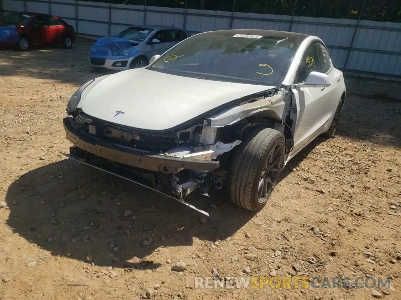 2 Photograph of a damaged car 5YJ3E1EA8LF659634 TESLA MODEL 3 2020