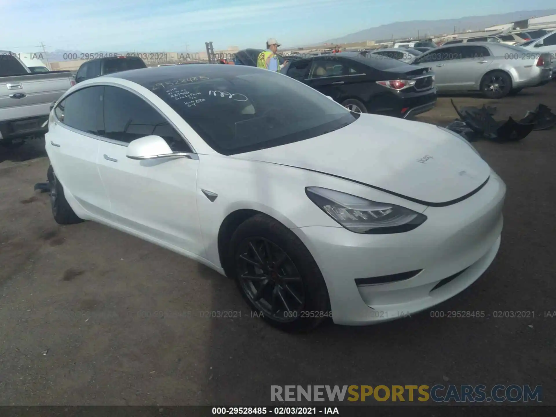 1 Photograph of a damaged car 5YJ3E1EA8LF660704 TESLA MODEL 3 2020