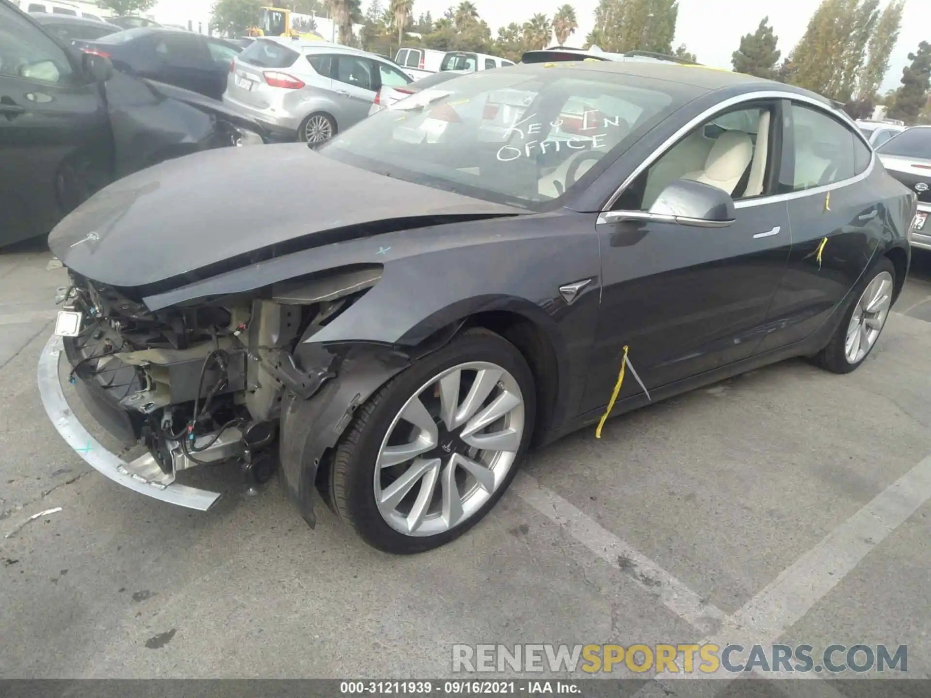 2 Photograph of a damaged car 5YJ3E1EA8LF662632 TESLA MODEL 3 2020