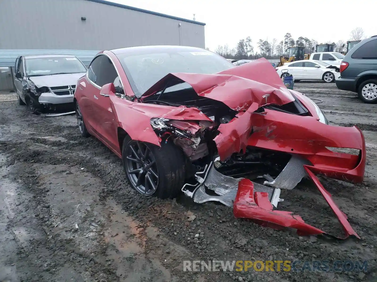 1 Photograph of a damaged car 5YJ3E1EA8LF705690 TESLA MODEL 3 2020