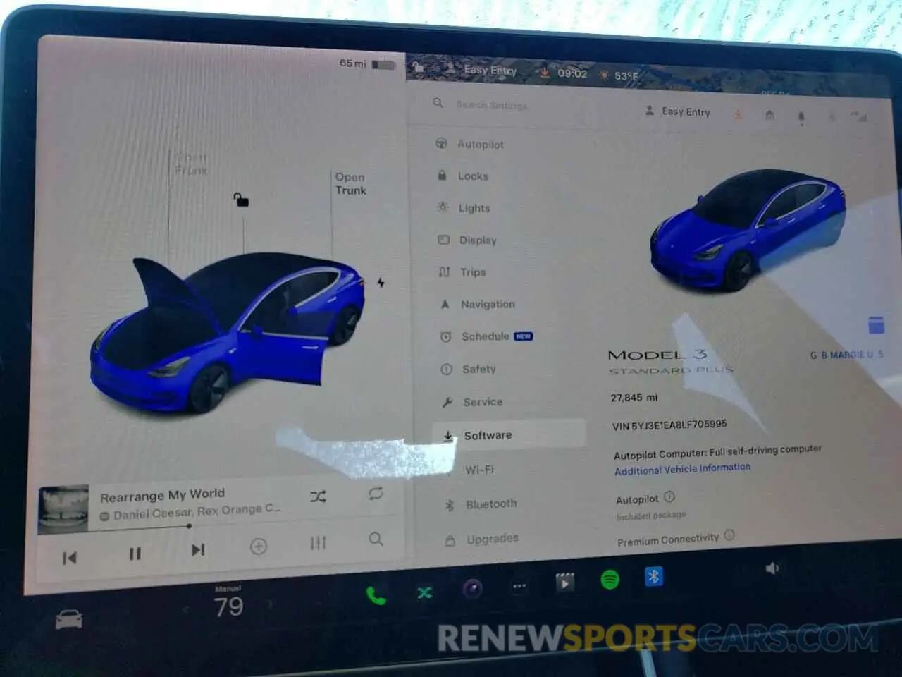 9 Photograph of a damaged car 5YJ3E1EA8LF705995 TESLA MODEL 3 2020