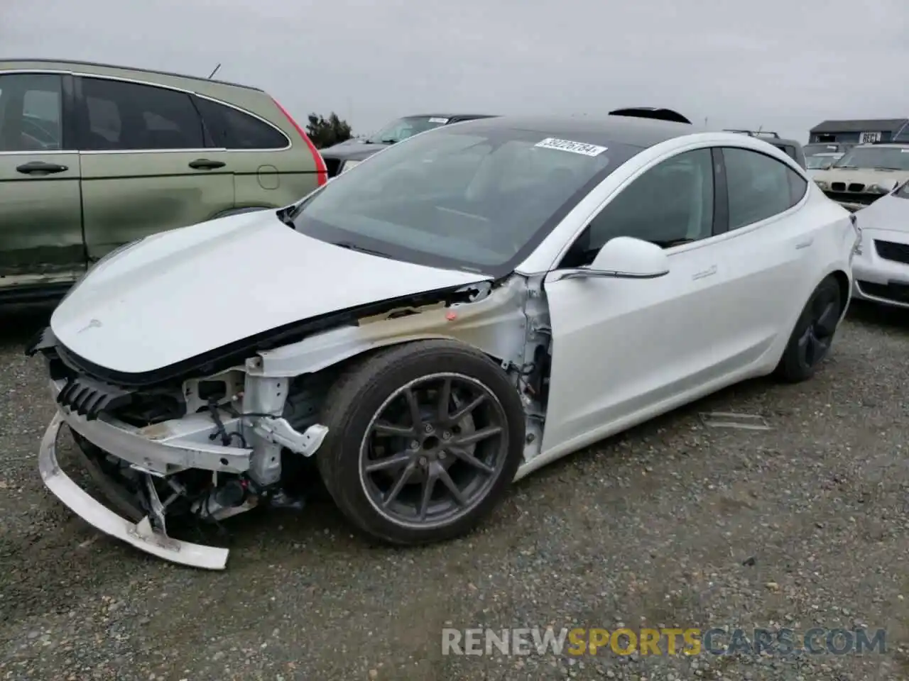 1 Photograph of a damaged car 5YJ3E1EA8LF706323 TESLA MODEL 3 2020