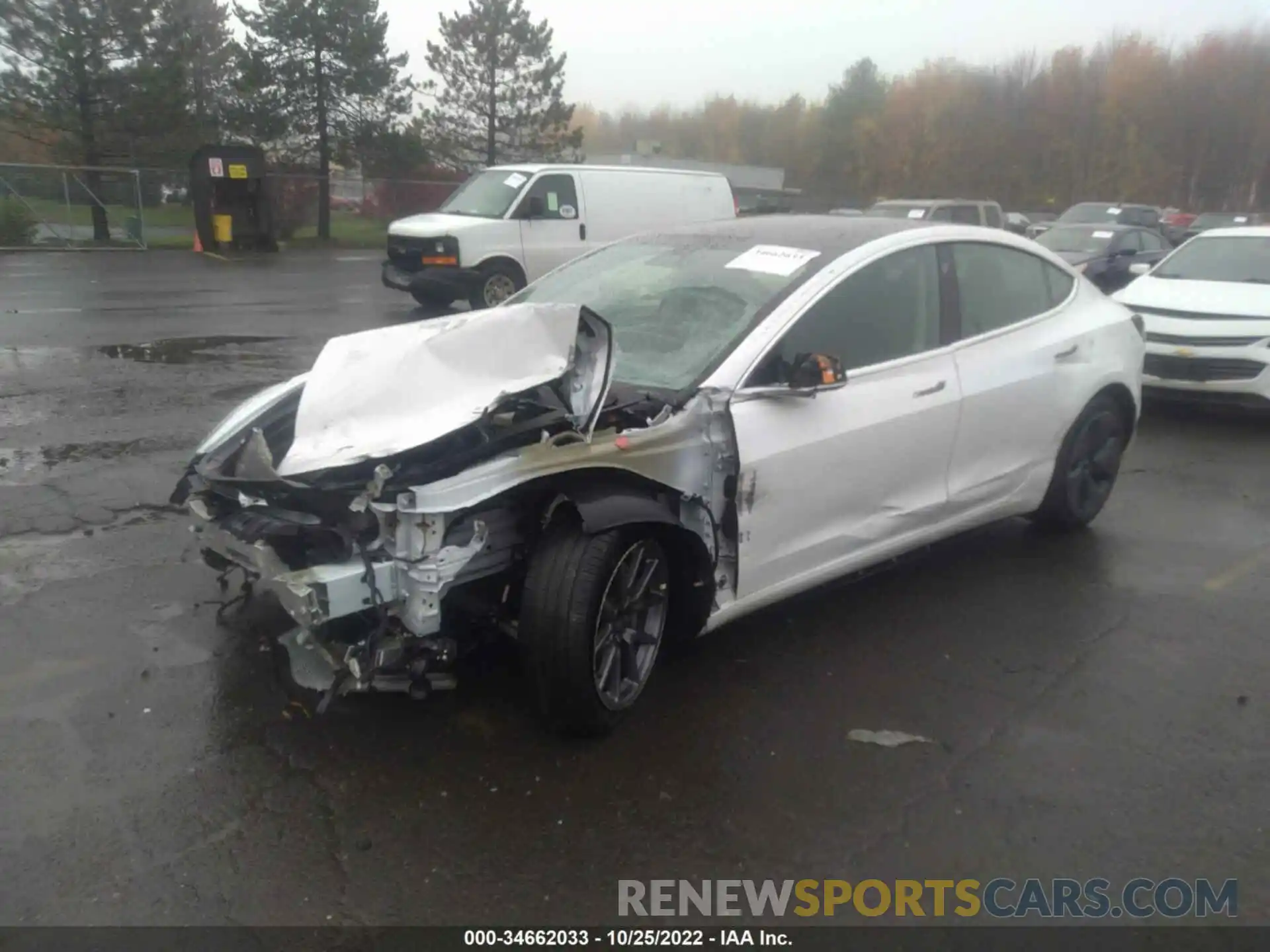 2 Photograph of a damaged car 5YJ3E1EA8LF737345 TESLA MODEL 3 2020