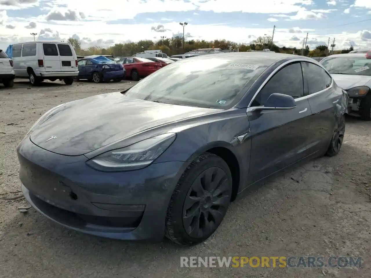 2 Photograph of a damaged car 5YJ3E1EA8LF739290 TESLA MODEL 3 2020