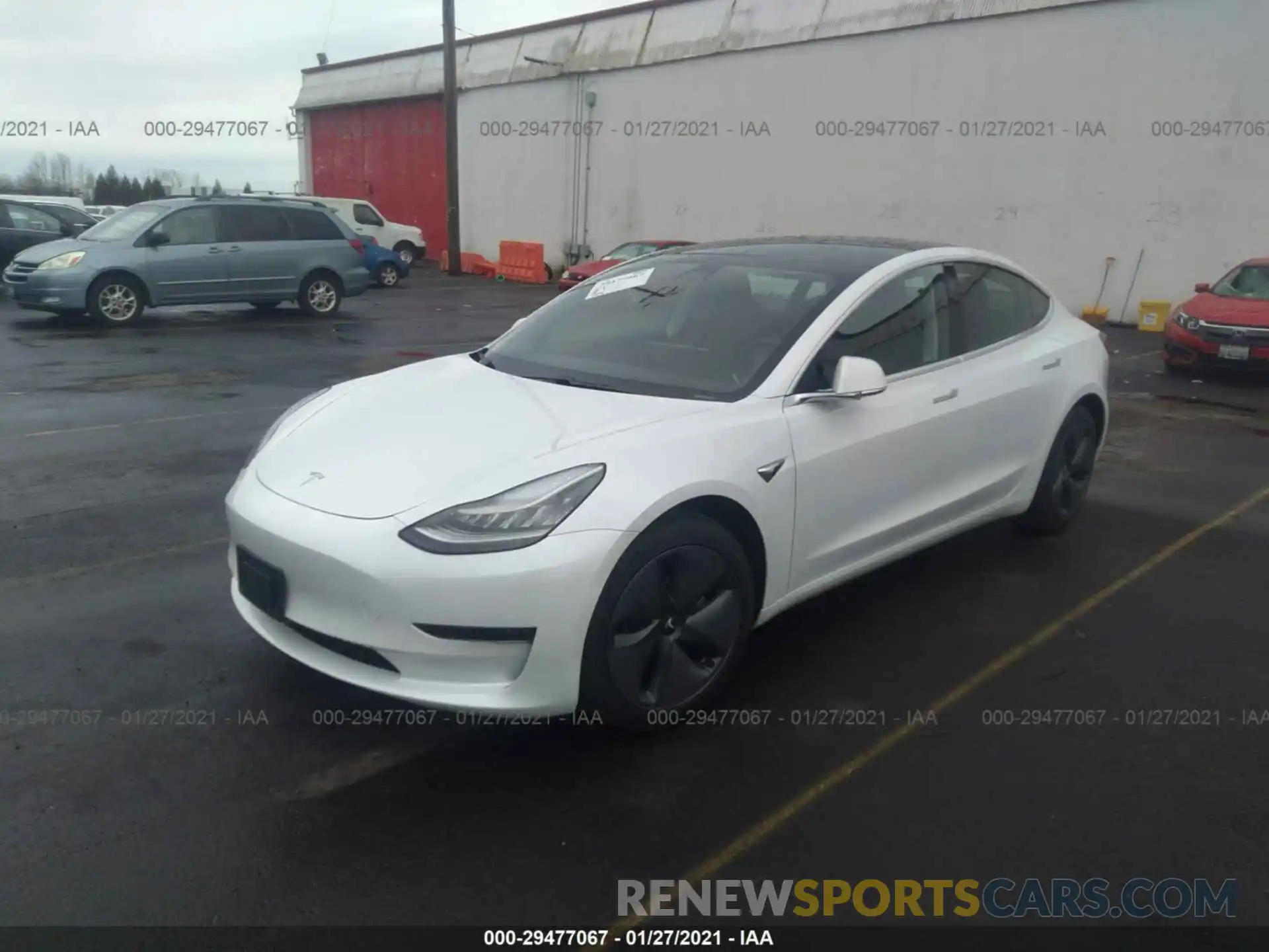 2 Photograph of a damaged car 5YJ3E1EA8LF740312 TESLA MODEL 3 2020