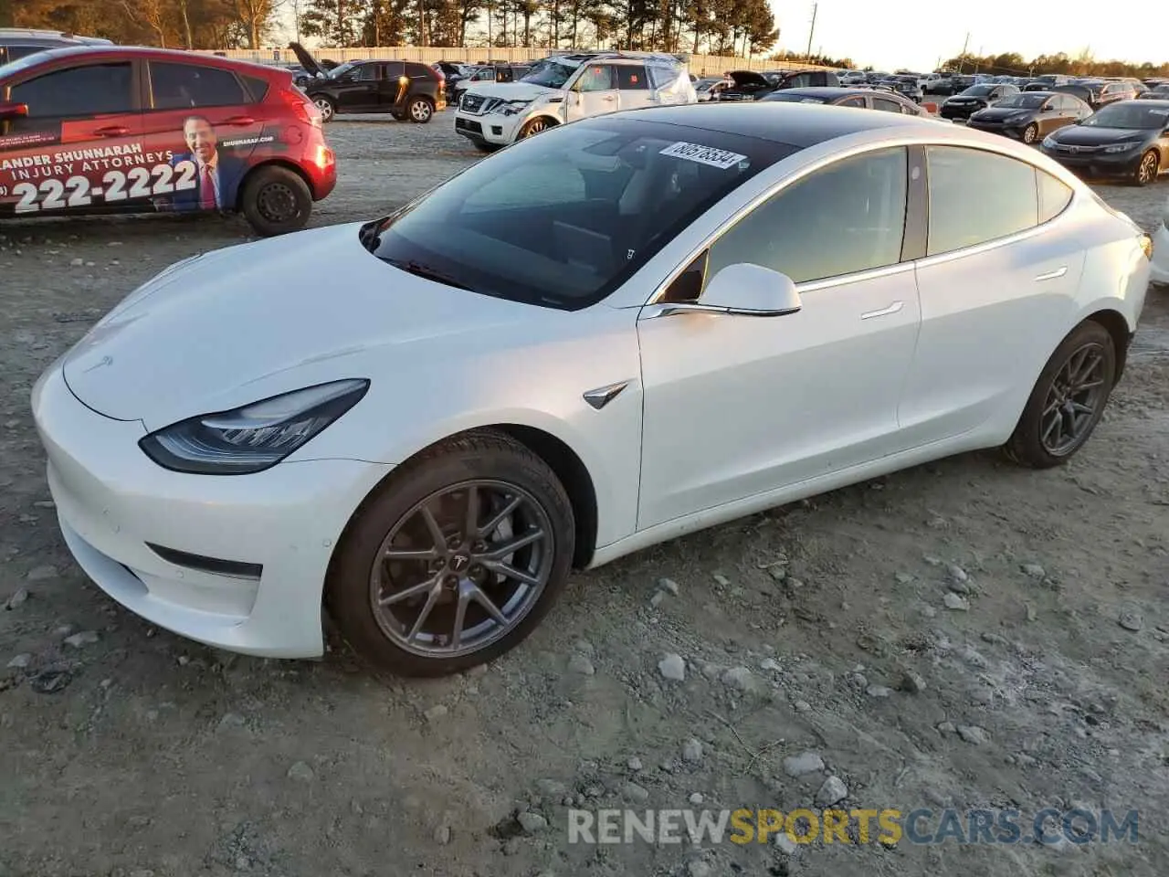 1 Photograph of a damaged car 5YJ3E1EA8LF740567 TESLA MODEL 3 2020