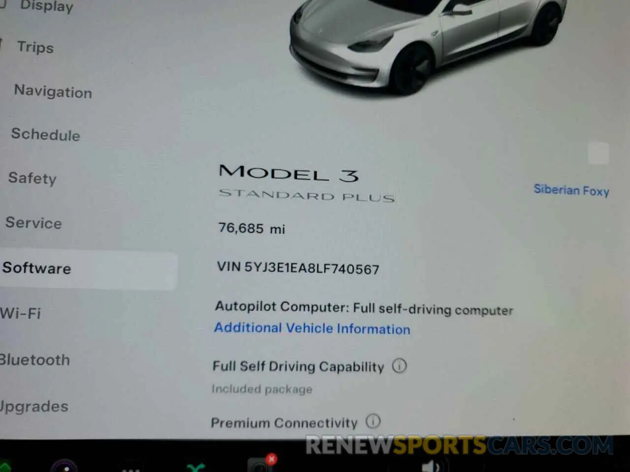 9 Photograph of a damaged car 5YJ3E1EA8LF740567 TESLA MODEL 3 2020