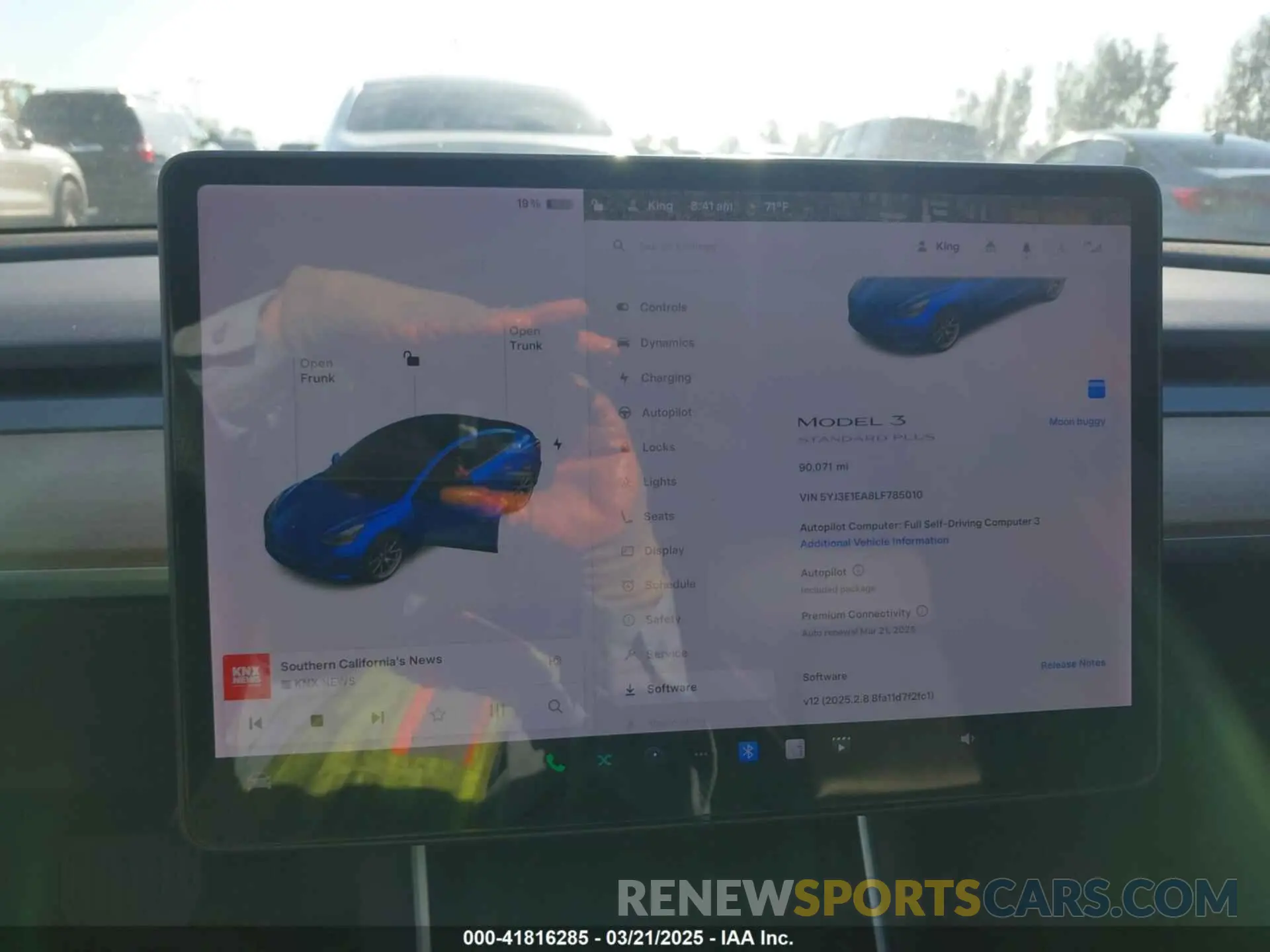 18 Photograph of a damaged car 5YJ3E1EA8LF785010 TESLA MODEL 3 2020