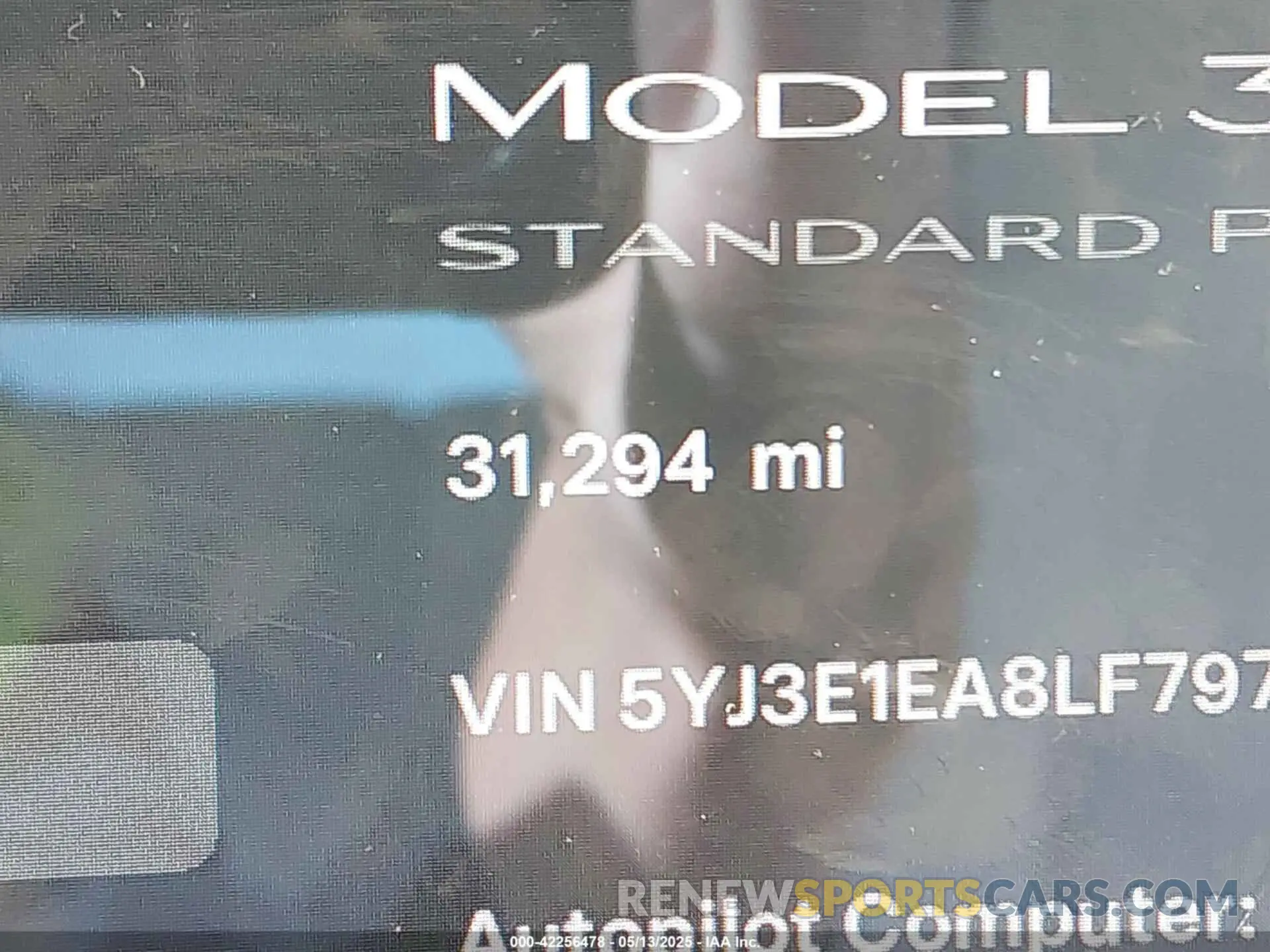 14 Photograph of a damaged car 5YJ3E1EA8LF797688 TESLA MODEL 3 2020