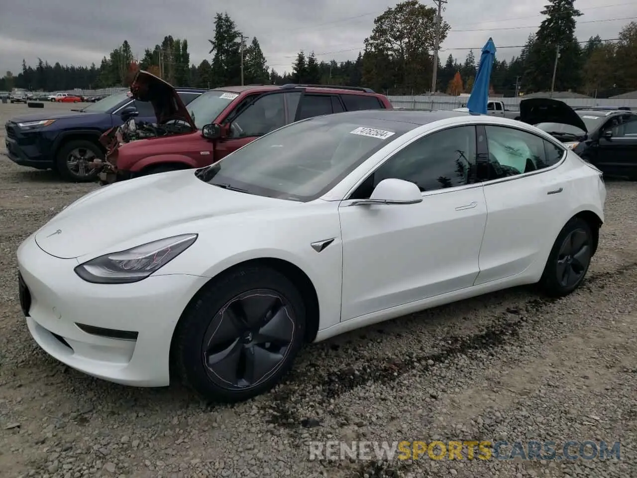 1 Photograph of a damaged car 5YJ3E1EA9LF504896 TESLA MODEL 3 2020